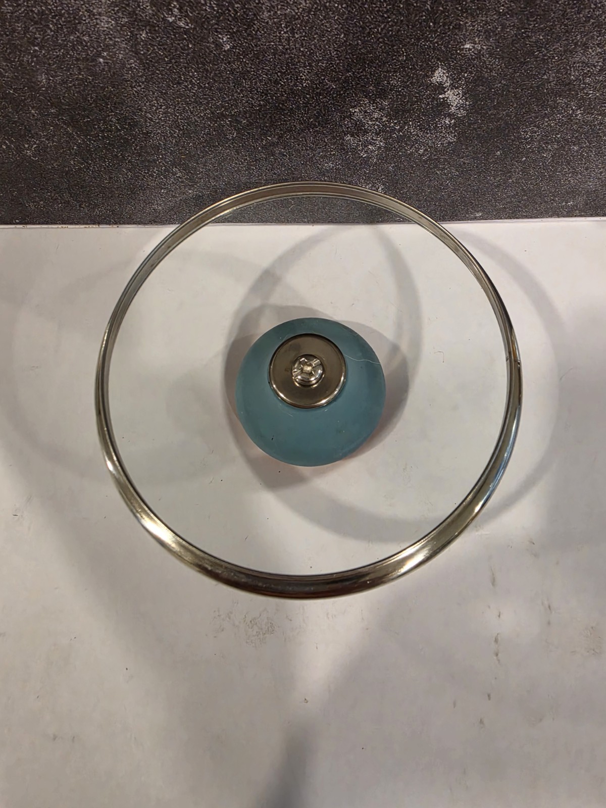 Replacement Paula Deen 5″ Glass Lid for Pot Pan Skillet – Teal & Copper Knob
