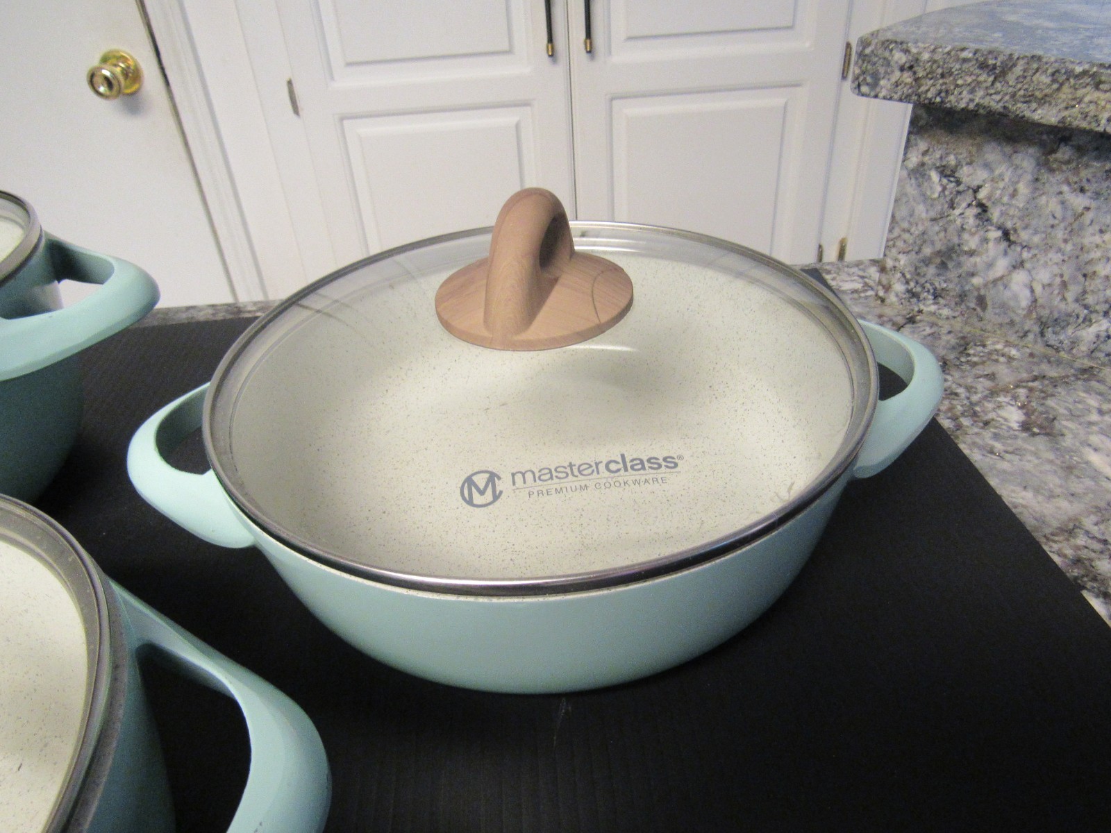 Lot of 3 Masterclass Premium Cookware Pots – Pans with Lids