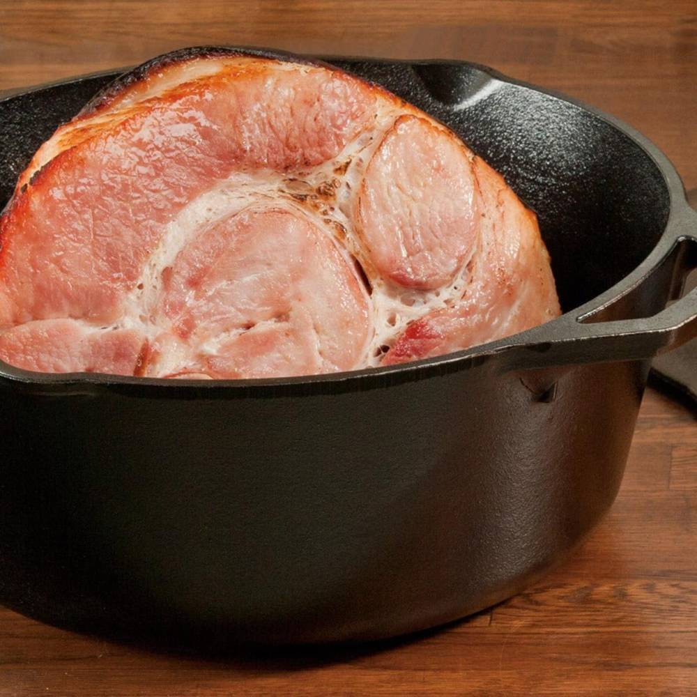Lodge Cast Iron Dutch Oven, Dual Handles, Pre-Seasoned Cooking Serving Pot, 5 Qt