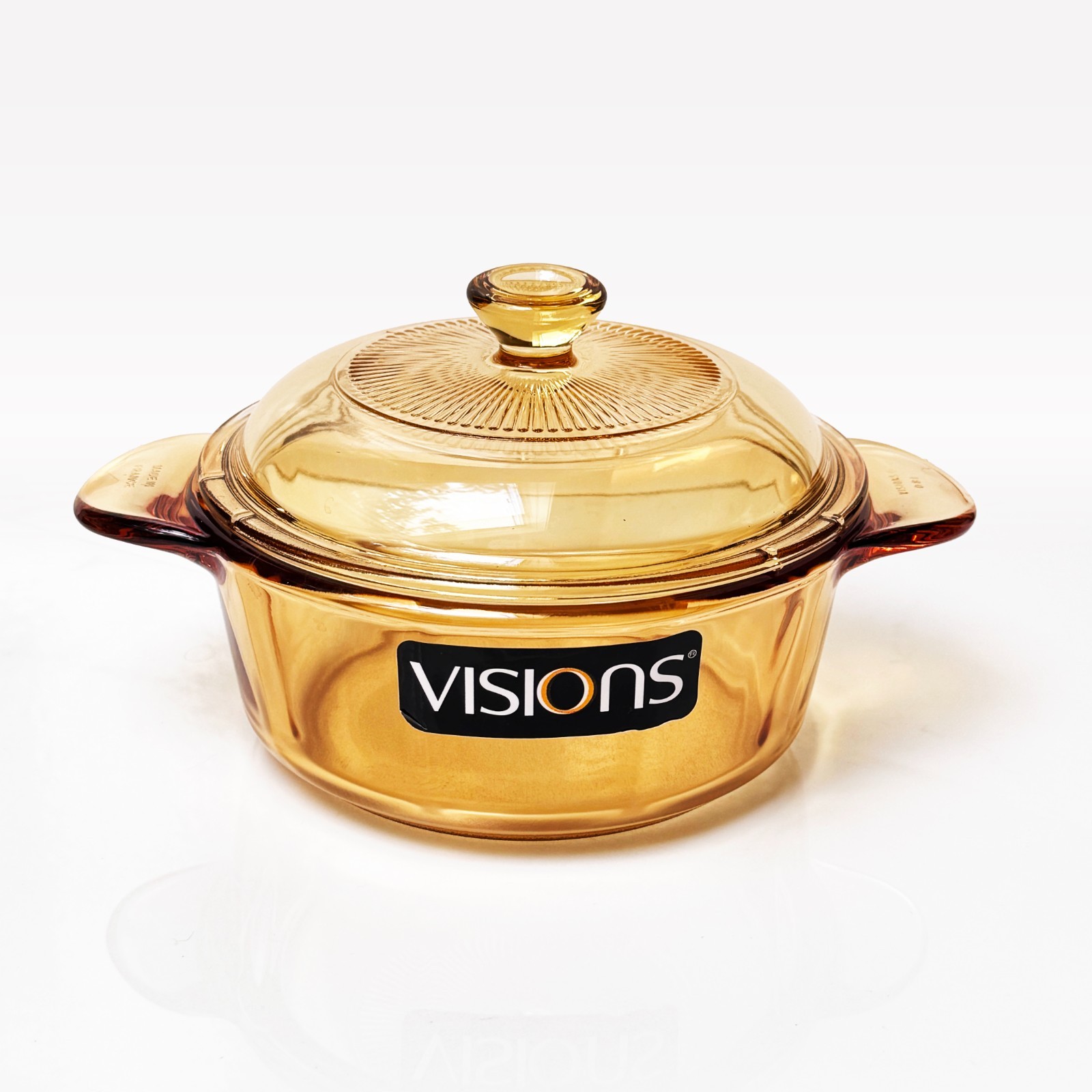 Visions Amber Yellow Pots Made in France w/Lids NEW 0.8L & 1.25L sold individual