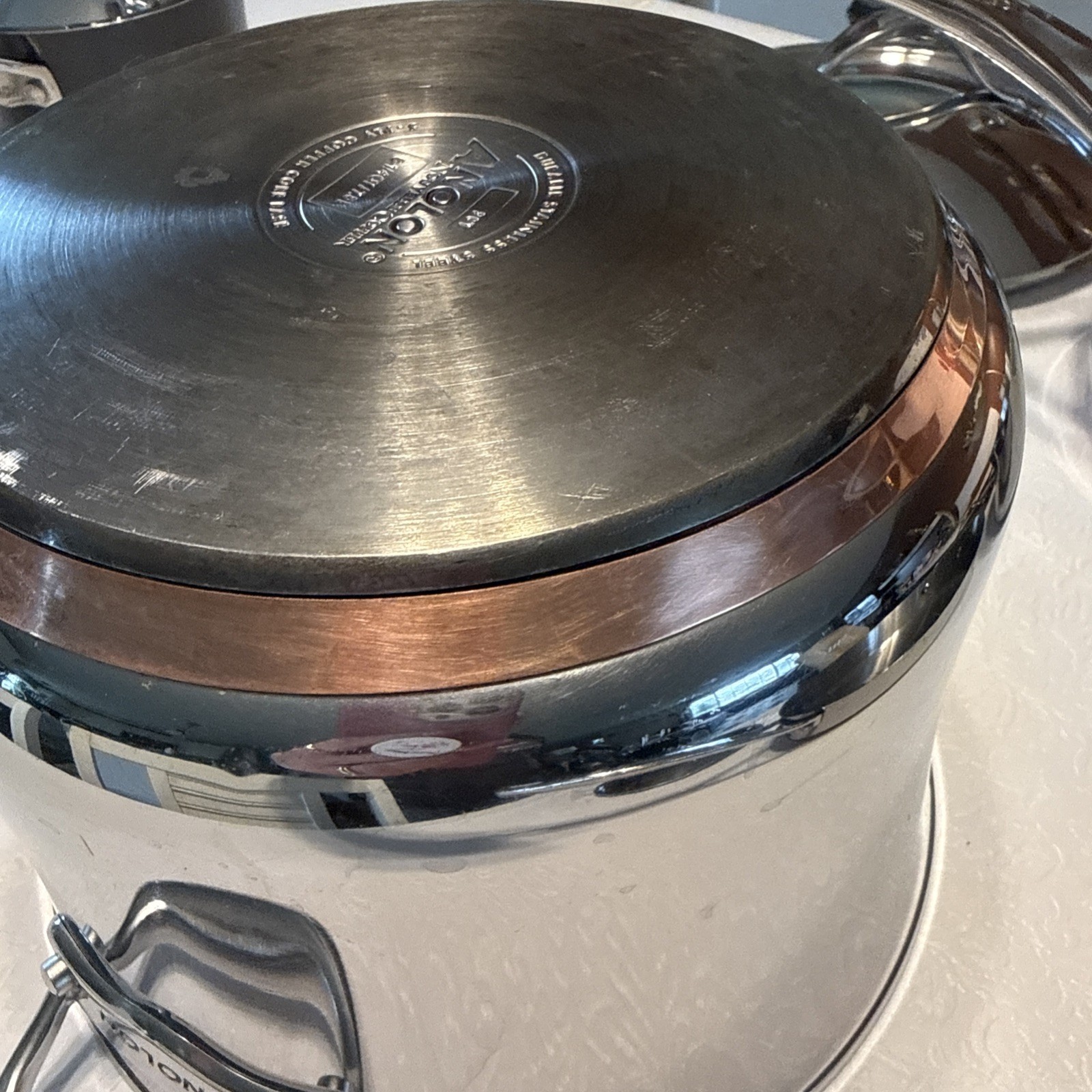 Anolon Nouvelle Copper Stainless Steel 3-Ply Copper Core Base Cookware 6 Pieces