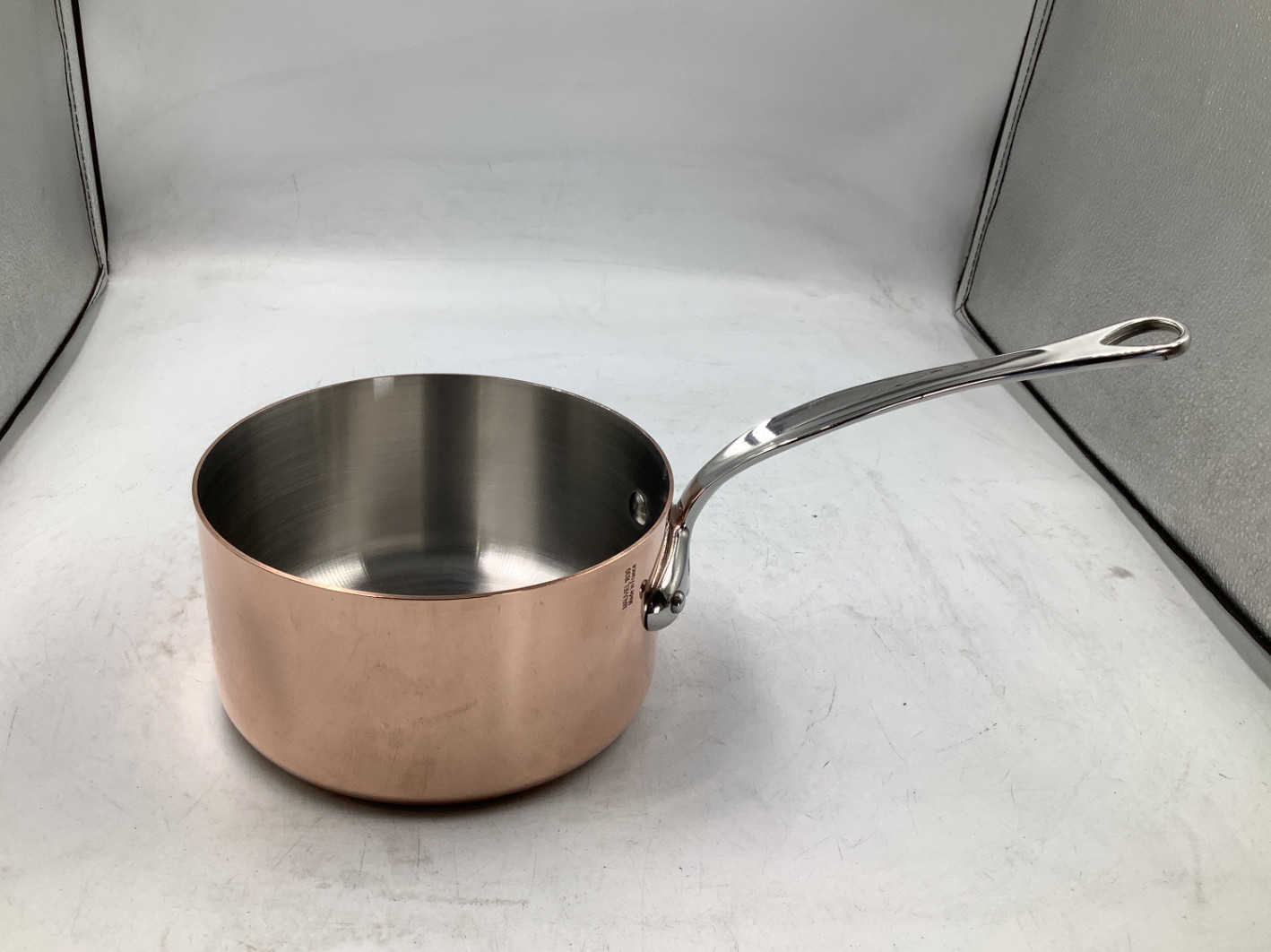 Mauviel M’Heritage 150 S Polished Copper & Stainless Steel Sauce Pan. 1.9 Qt