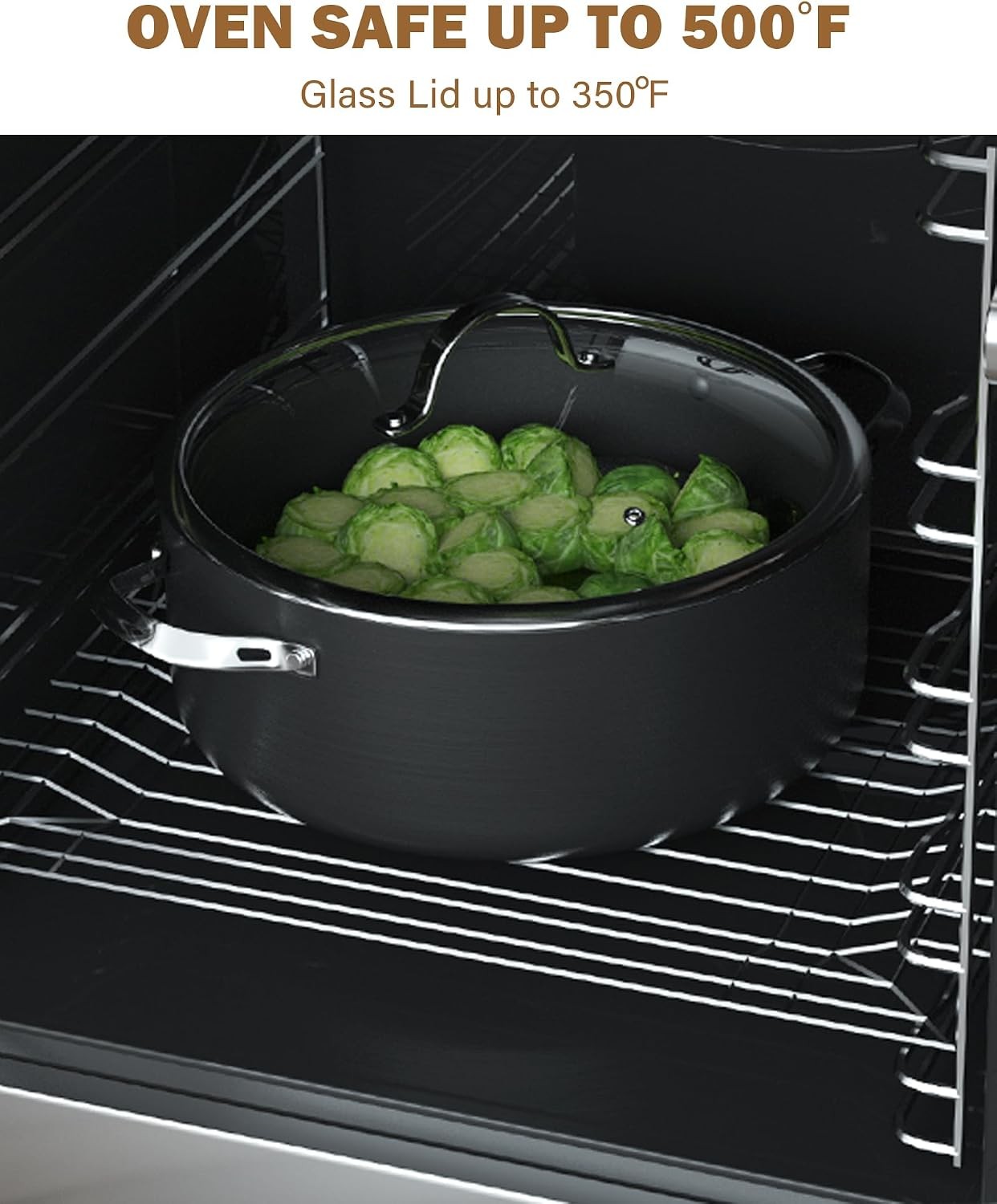 Classic 7-Quart Stock Pot Dutch Oven Casserole W/ Glass Lid Hard Anodized
