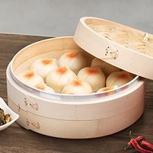 3-Tier Kitchen Bamboo Steamer with Stainless Steel Rings for Asian Cooking |