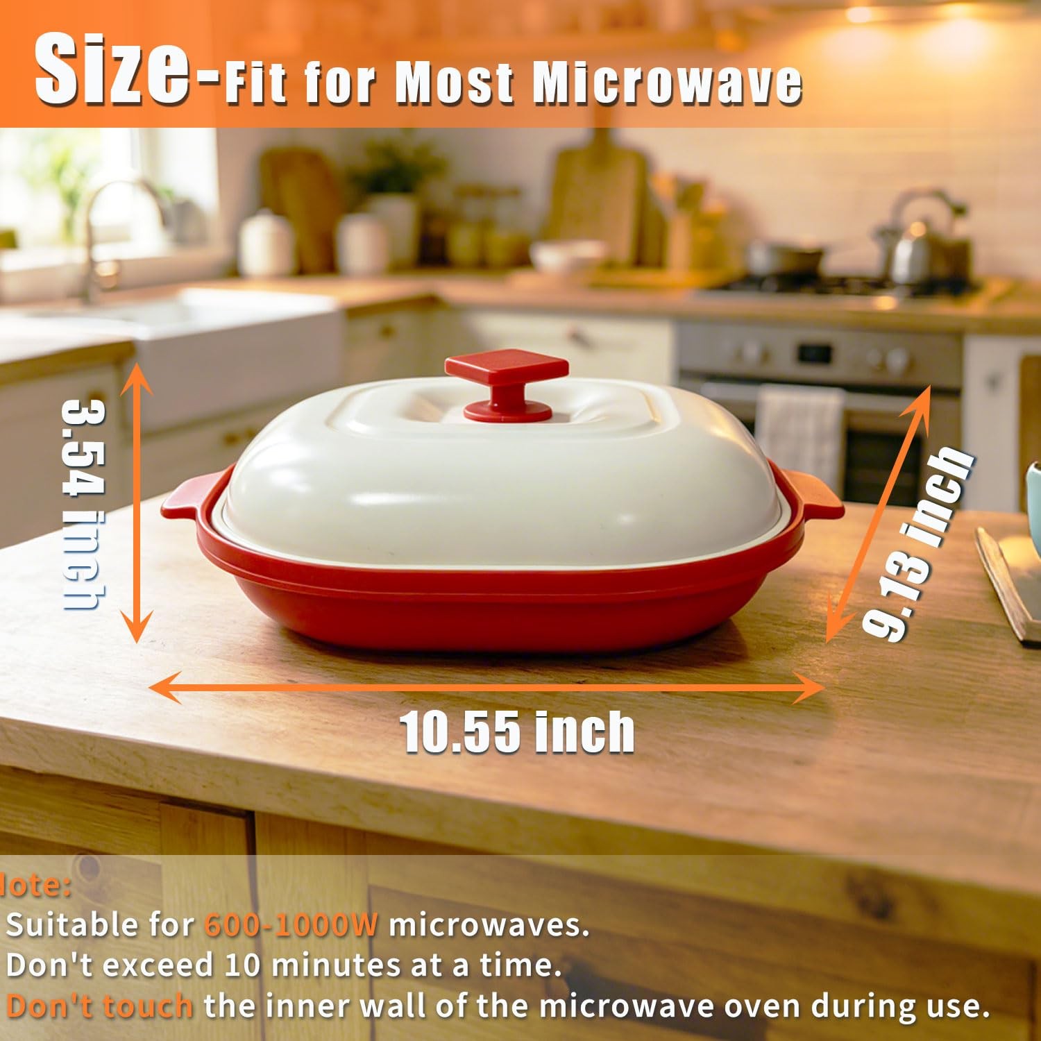 AHJ Microwave Grill Pan with Lid, Microwave Cooker MultiUse for Grilling, Fry…