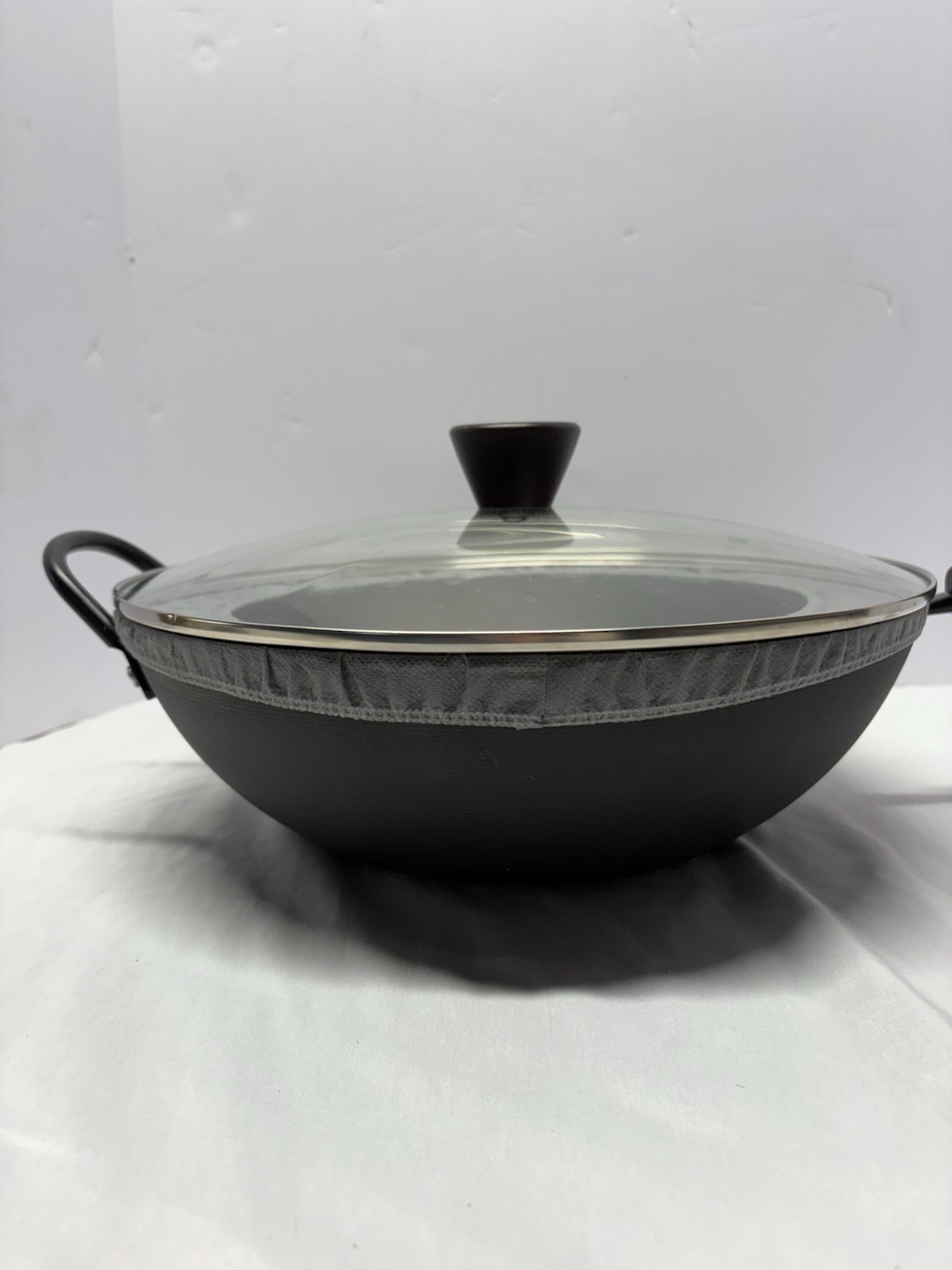 12-inch, Carbon Steel, Wok With Lid, Black Matte