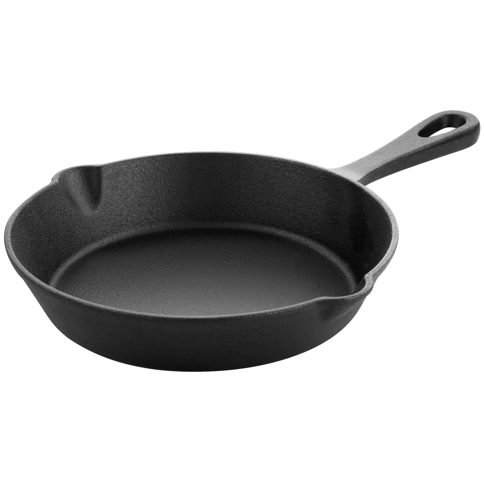 MegaChef 8″ Round Preseasoned Cast Iron Frying Pan in Black