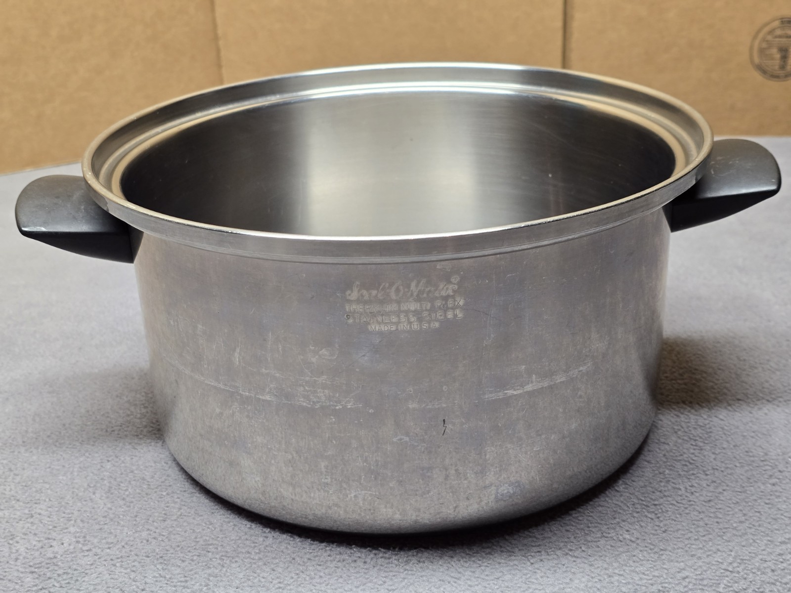 Seal O Matic Thermium Multi Plex 5 Qt Stock Pot Stainless USA Vintage Cooking