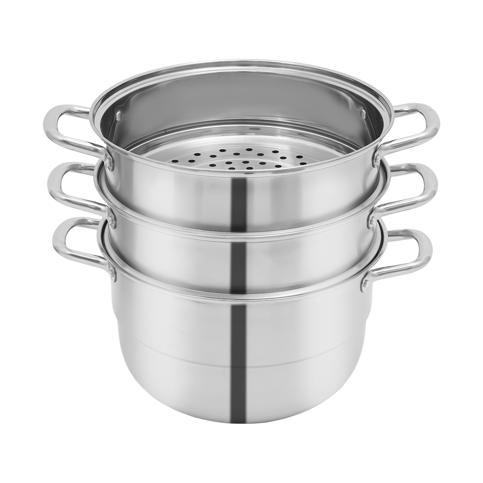 32.5cm 5 Tier Stainless Steel Steam Cooker Steamer Pan Cook Pot Set kitchen