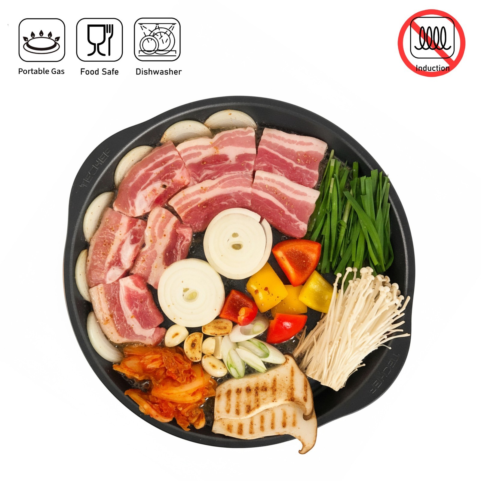 TeChef – Korean BBQ Non-Stick Grill Pan, Made in Korea