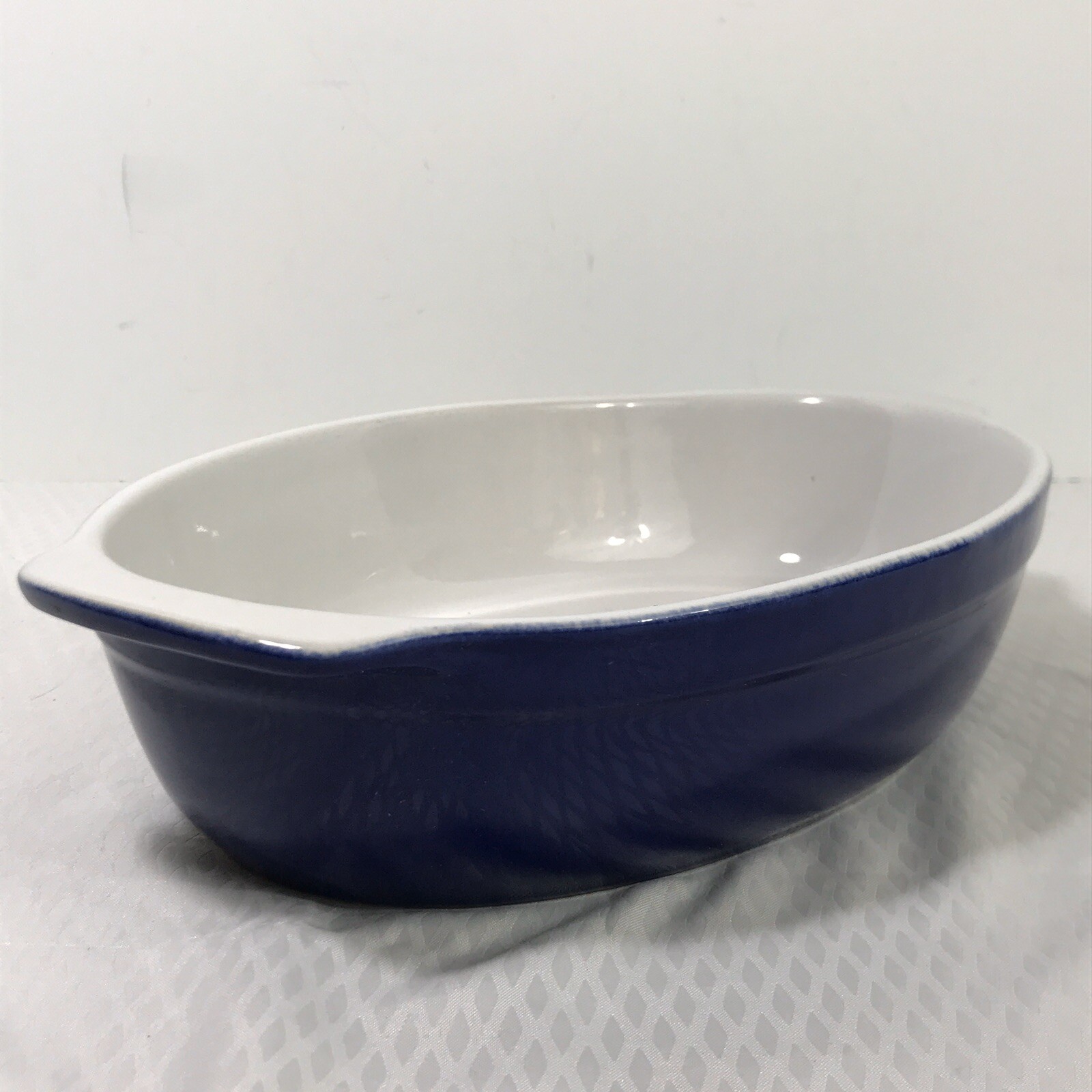 Oneida Glazed Stoneware Cobalt Blue Portugal Baking Dish Casserole 7×10.5