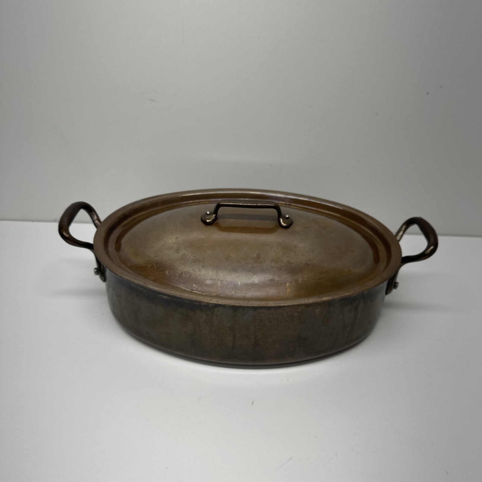 William Sonoma Mauviel Oblong Braising Stew Pan Double Handle With Lid
