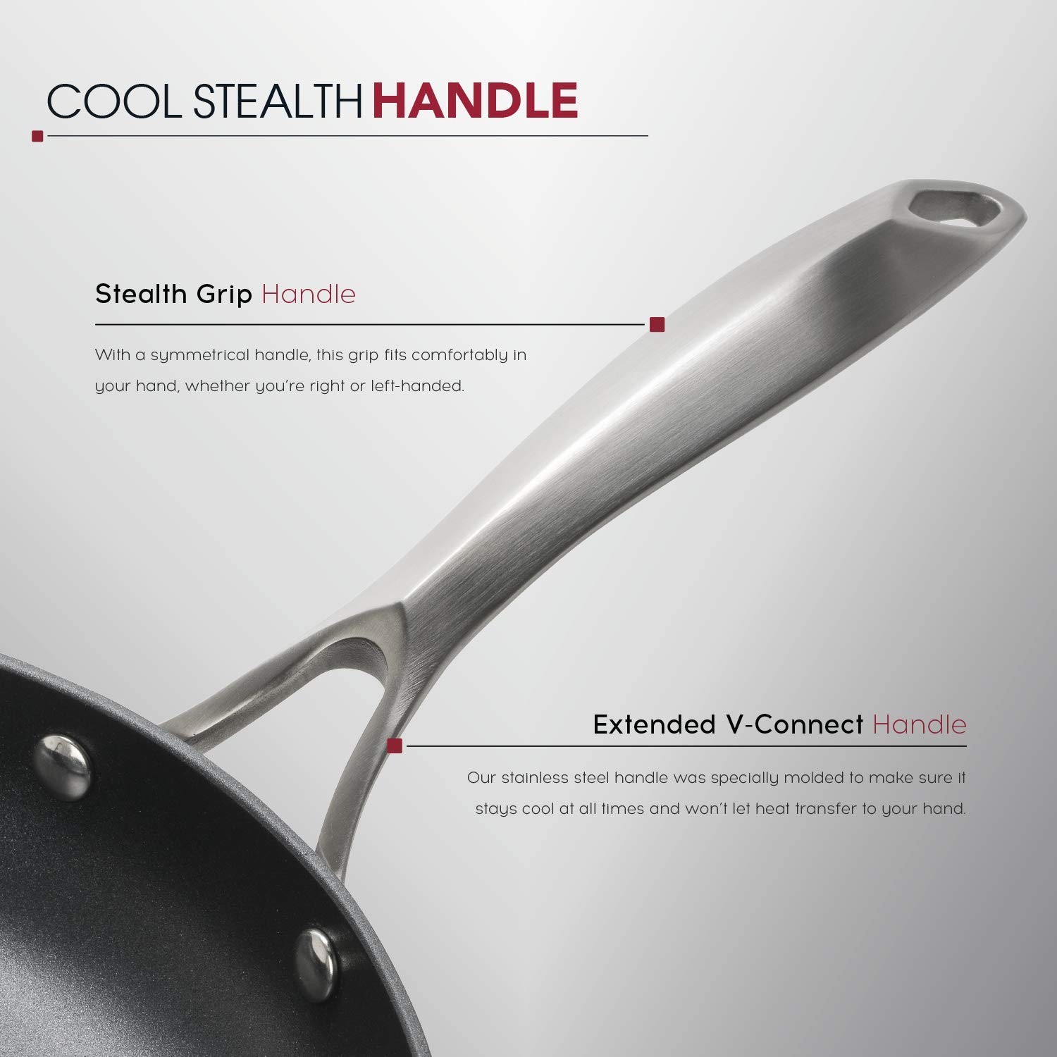 Rad Usa 12 Radical Pan Nonstick Pan Skillet Stainless Steel Handle For Gas