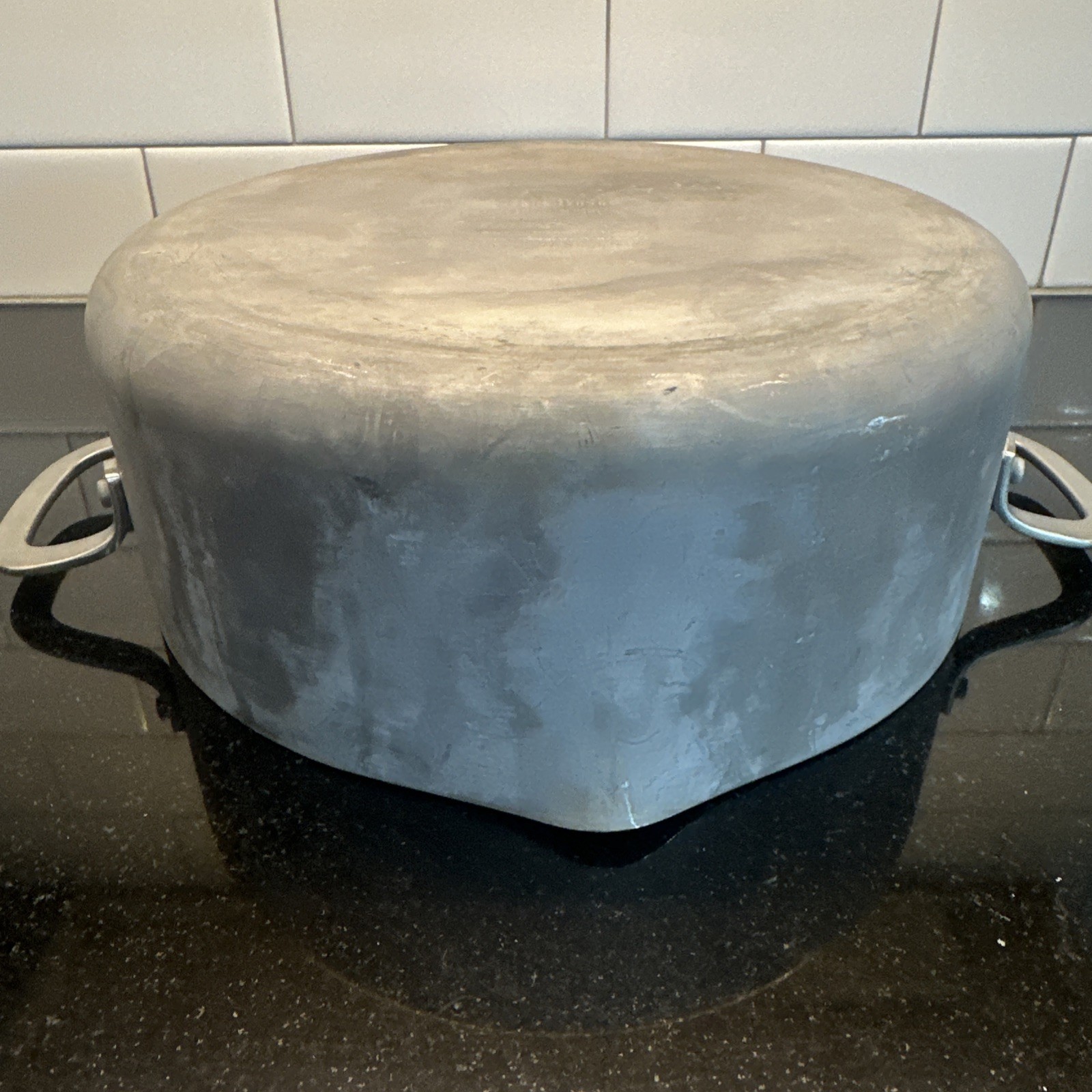 Calphalon Classic Anodized 5 Qt Stock Pot & Glass Lid 8785 Ceramic Non Stick USA