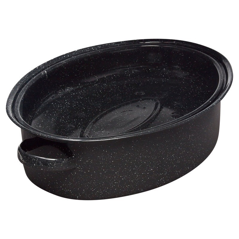 Nonstick Oval Roasting Pan W/ Lid Turkey Dishwasher Safe Heat Distribution New