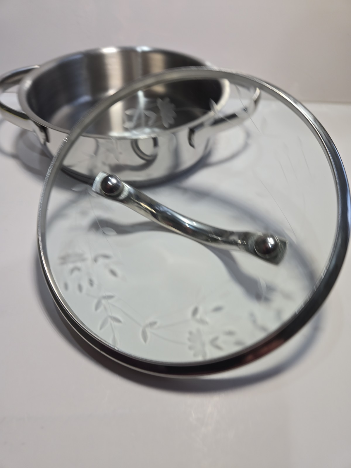 Princess House Etched Lid 1/2 Qt Pan 18/10 Stainless (5 1/2 x 1 3/4 in)
