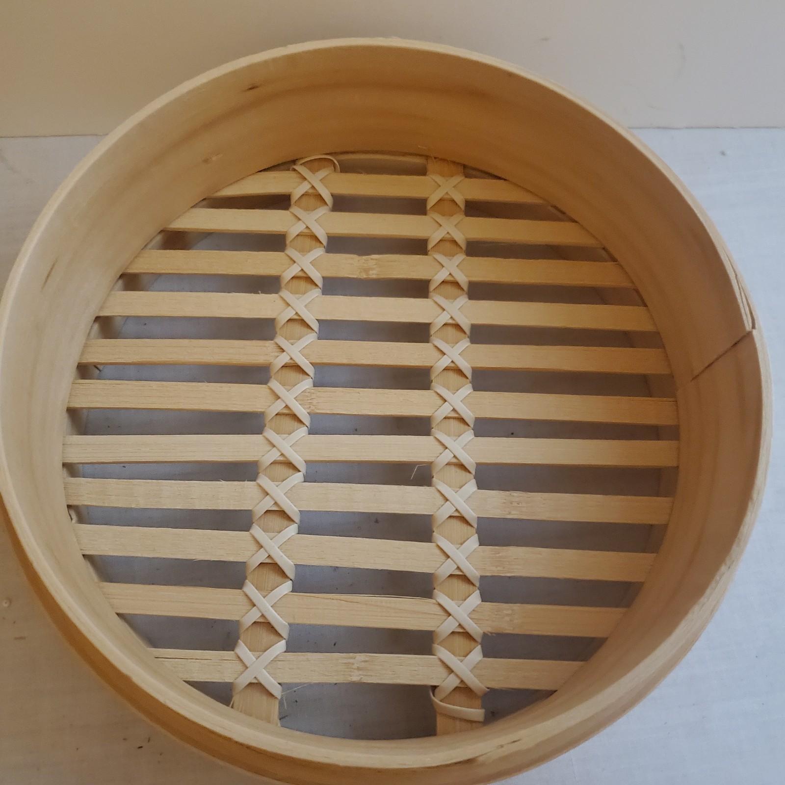 Chinese Bamboo Steamer Basket Various Foods Stackable Slatted 8″ Fitted Lid