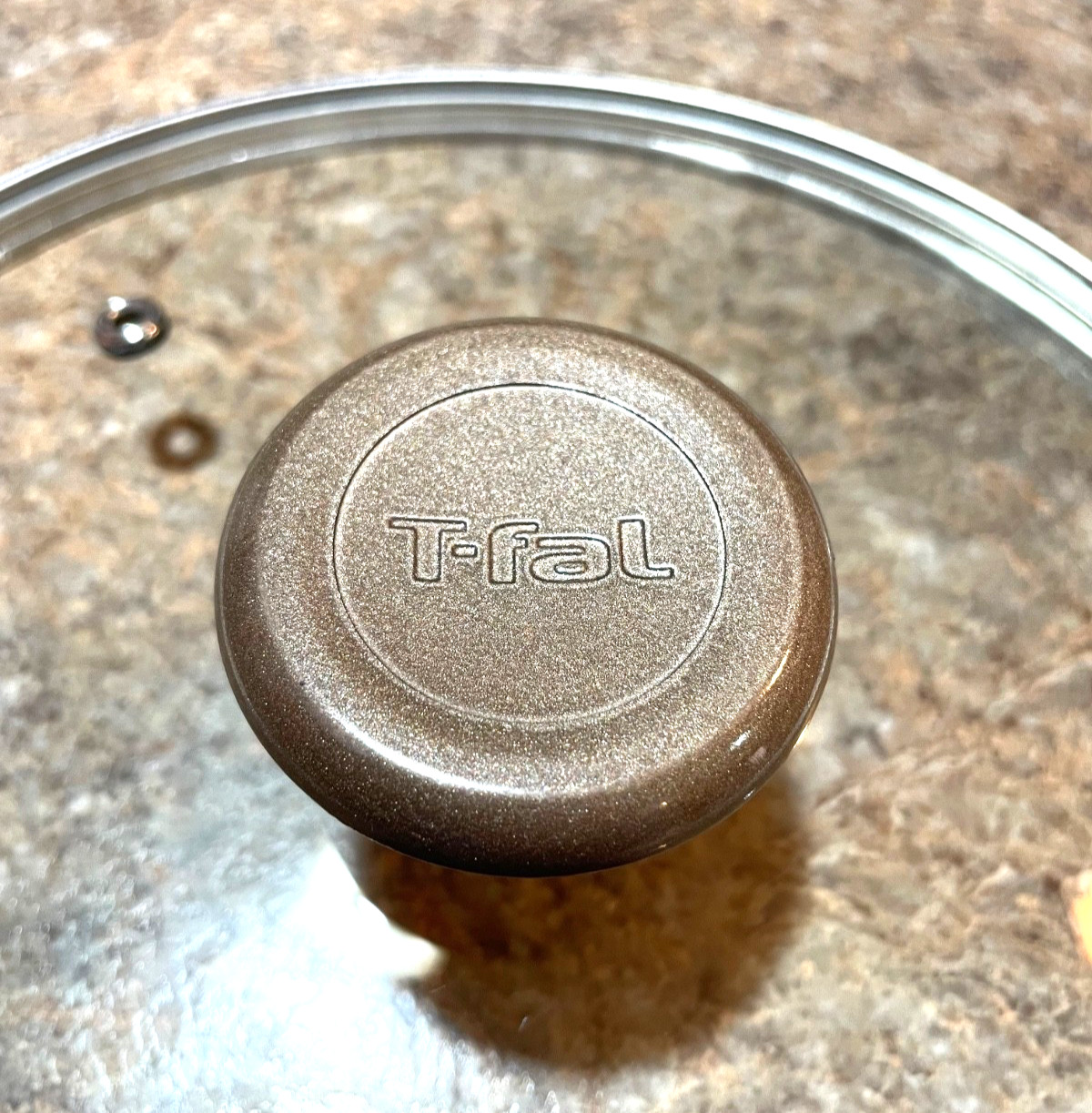 T-Fal Replacement Vented Lid – Glass / Metal – 9 3/4” OD – 9 3/8” ID