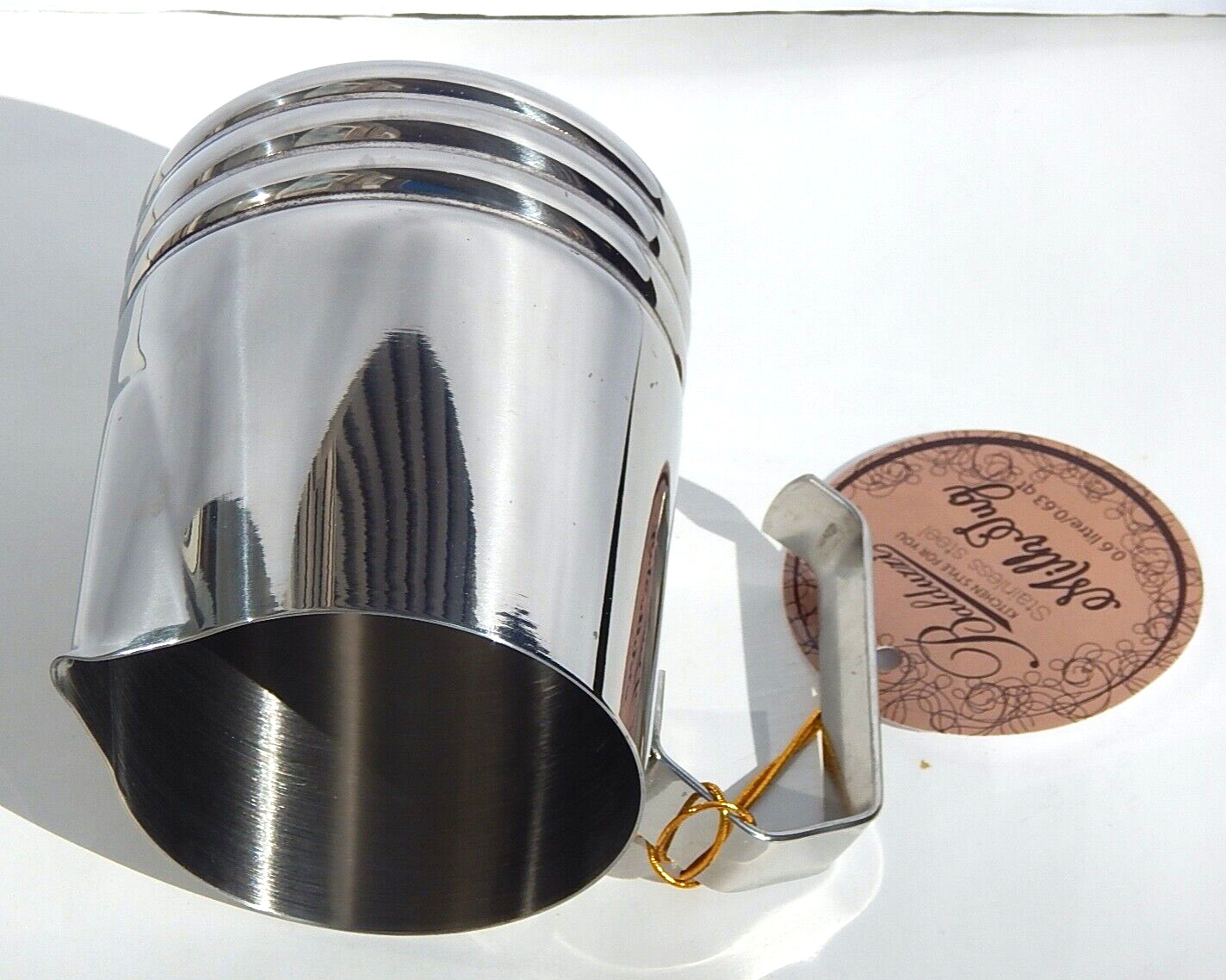 BALDUZZI STAINLESS STEEL 0.6 L/0.63 qt MILK JUG NEW AUTHENTIC