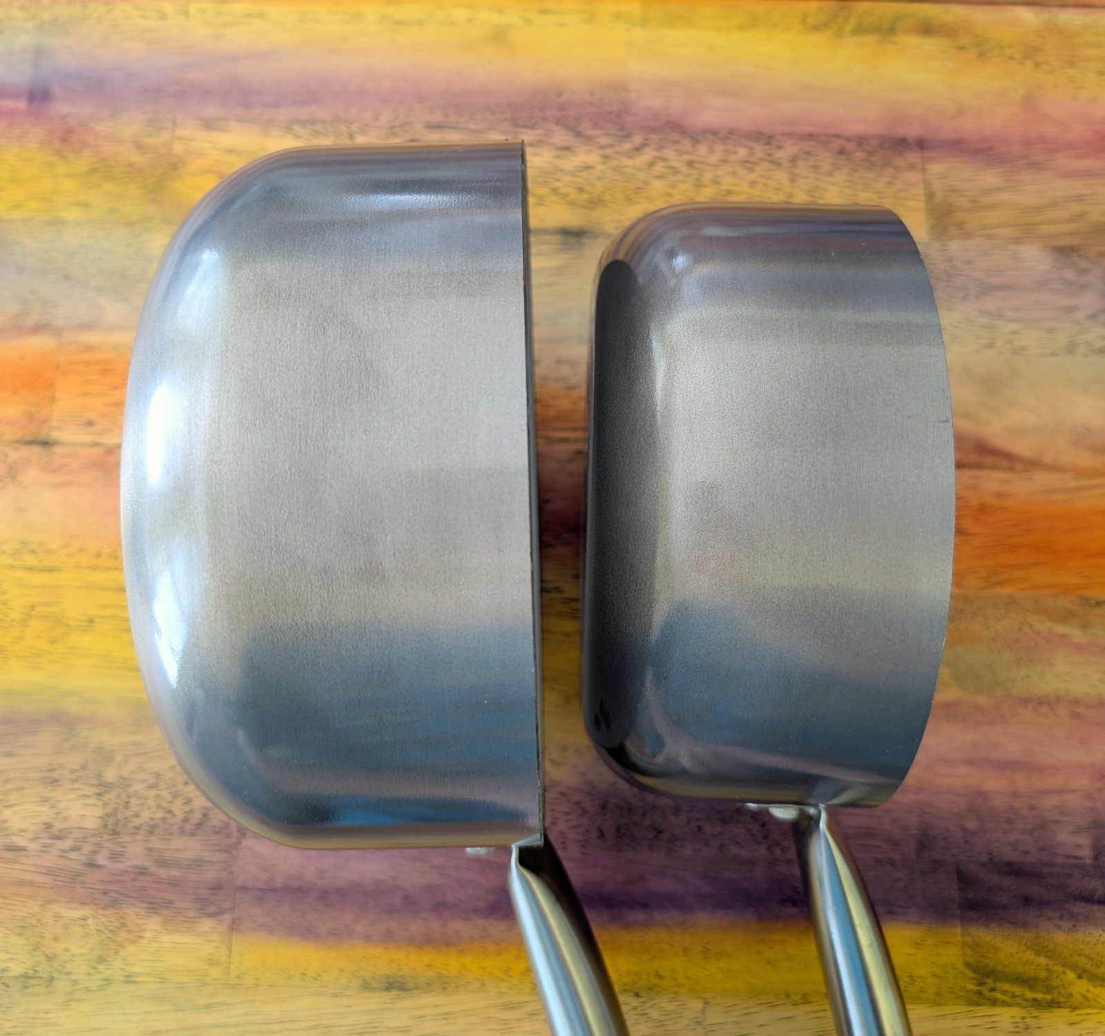 ⭐Oster Pot Pan Non Stick 2 Piece Aluminum Cookware Set in Gray Metal Handles