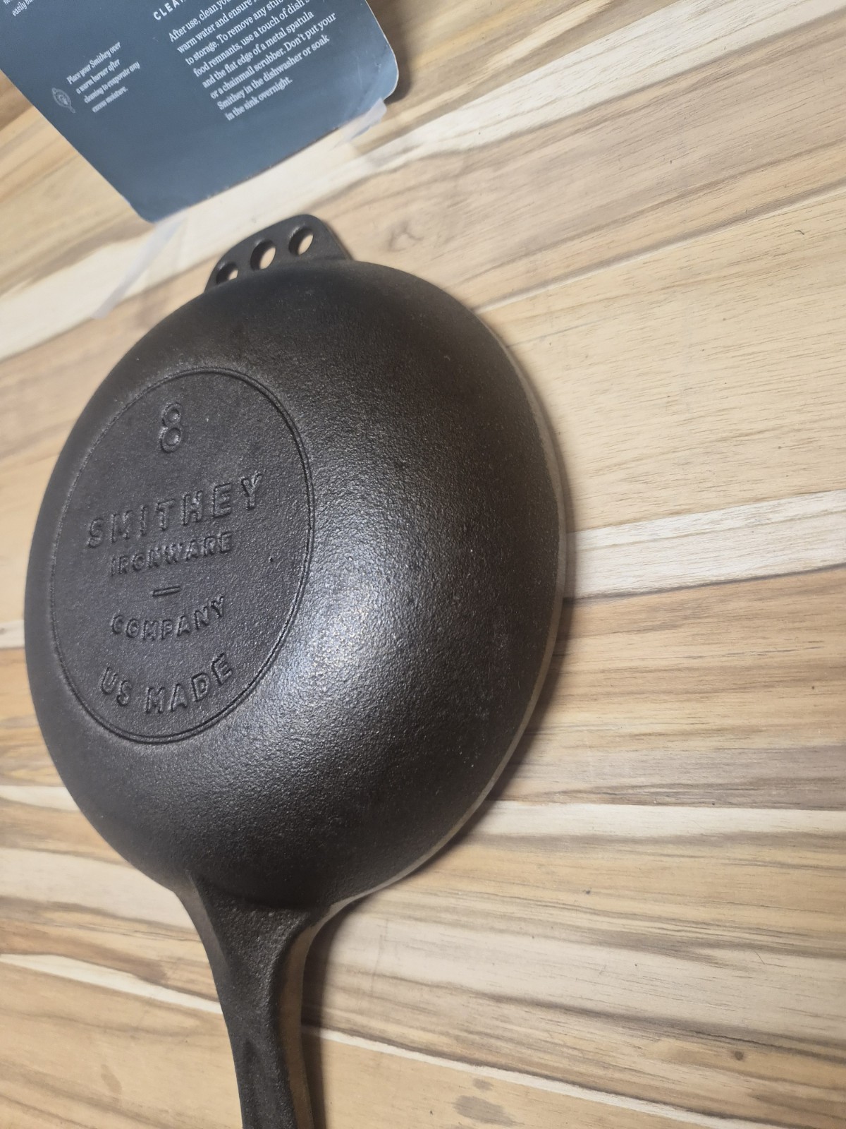 Smithey Ironware Co. No. 8 Chef Skillet Cast Iron Smooth Interior US Made