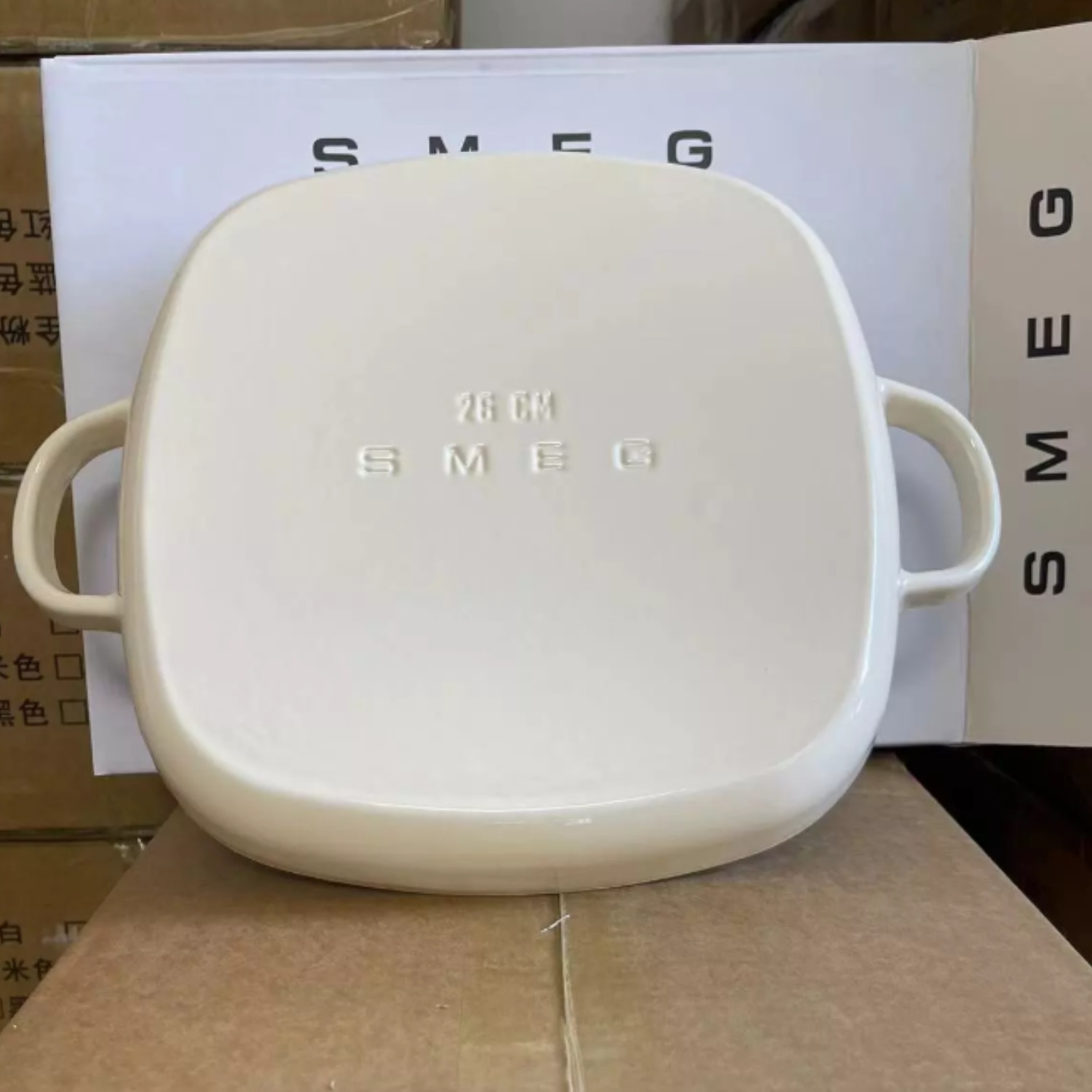 SMEG Nonstick Cast Iron Grill Pan Square Skillet Steak BBQ Fry Pan