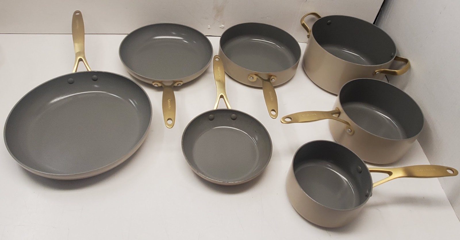 GreenPan Jewel Pro 11-Piece Cookware Set Hard Anodized Nonstick Taupe