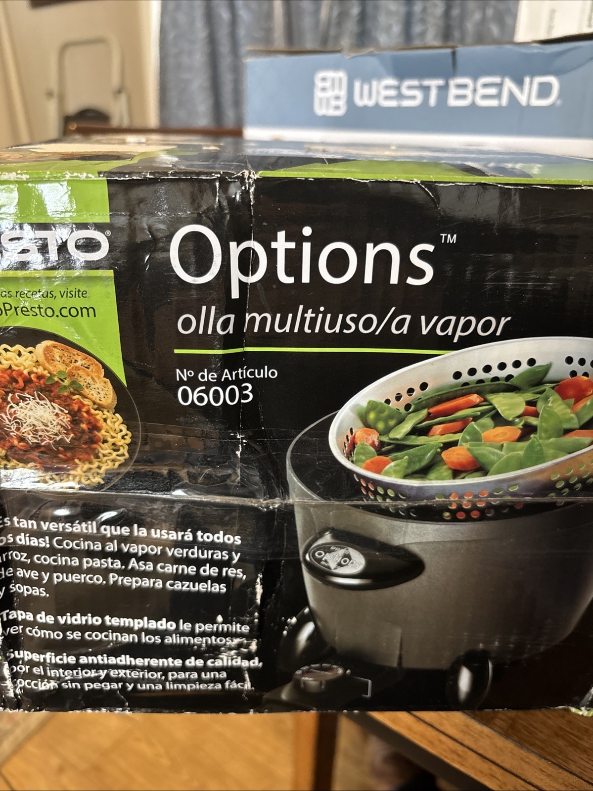 Presto Options Electric Multi-Cooker Steamer/Deep Fryer/Stews 6 Qt #06003