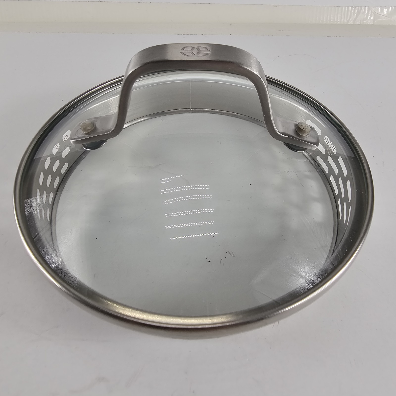 Calphalon Strainer Lid Replacement 5.25” Inner Glass Stainless Steel 1083022
