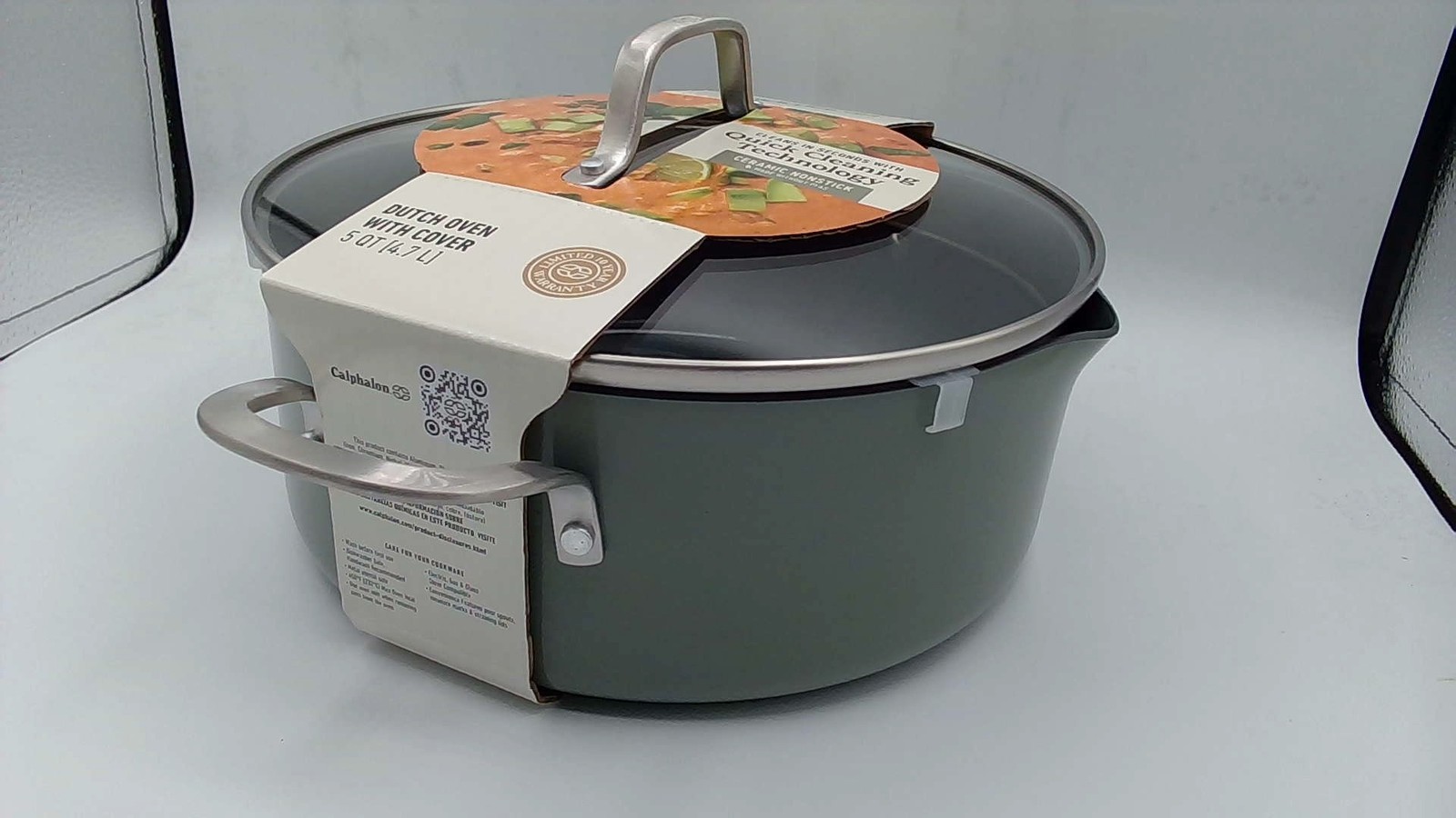 Calphalon Premier Silver Ash 5QT Stock Pot /Sauce Pan/Dutch Oven w/ lid