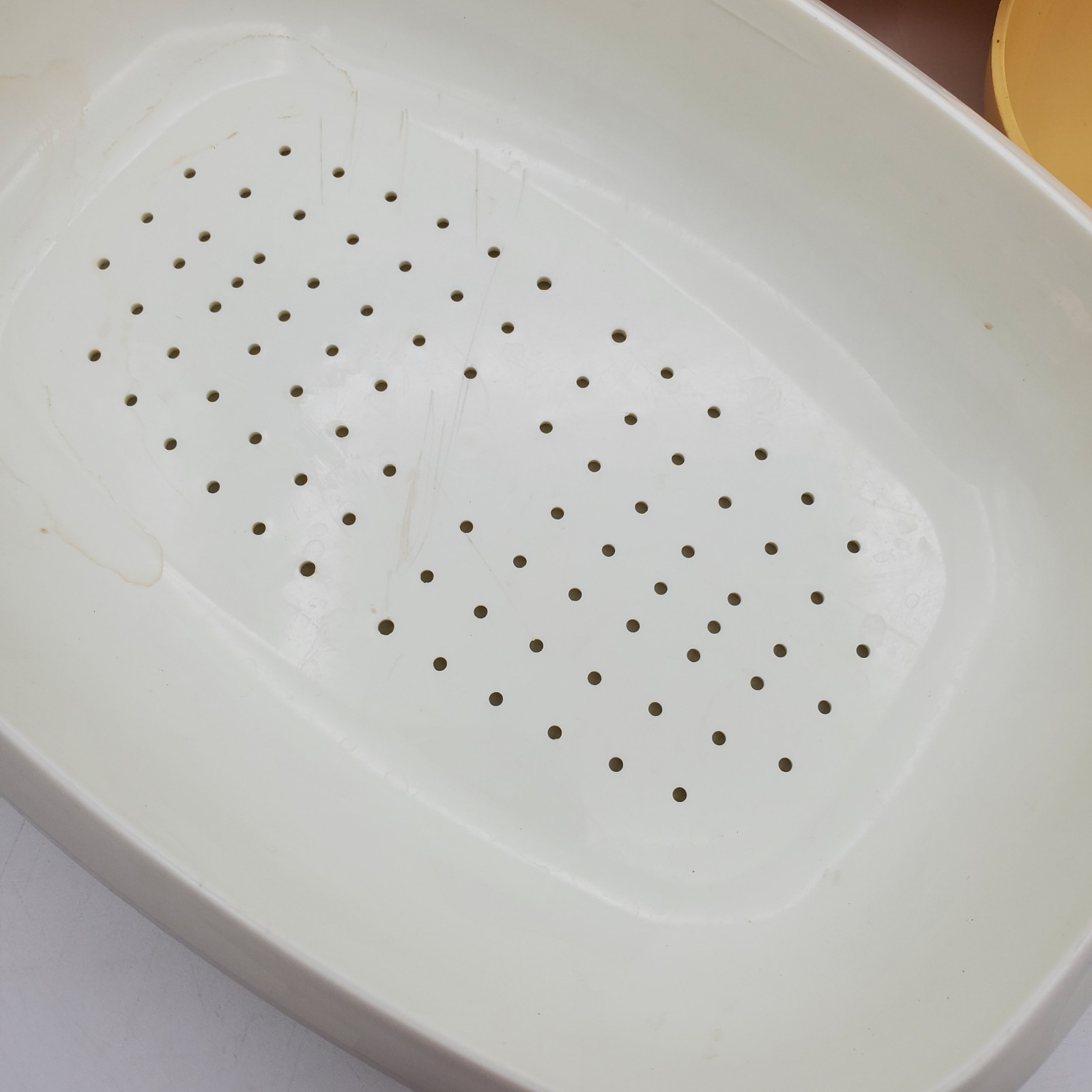 VTG Tupperware Steamer 3 Piece Harvest Gold Microwave Vegetable Microwave Cooker