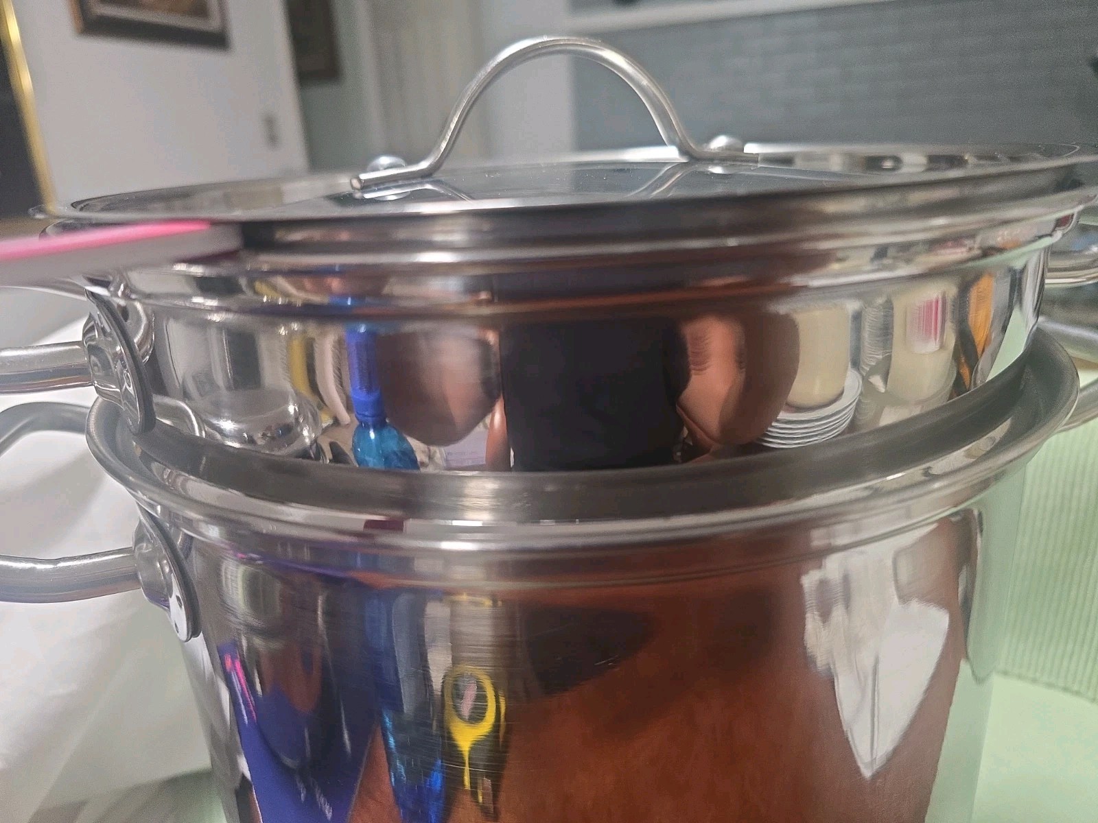 Kirkland Signature Professional 12 QT Stock Pot w/ 2 Steamers & Lid~Korea