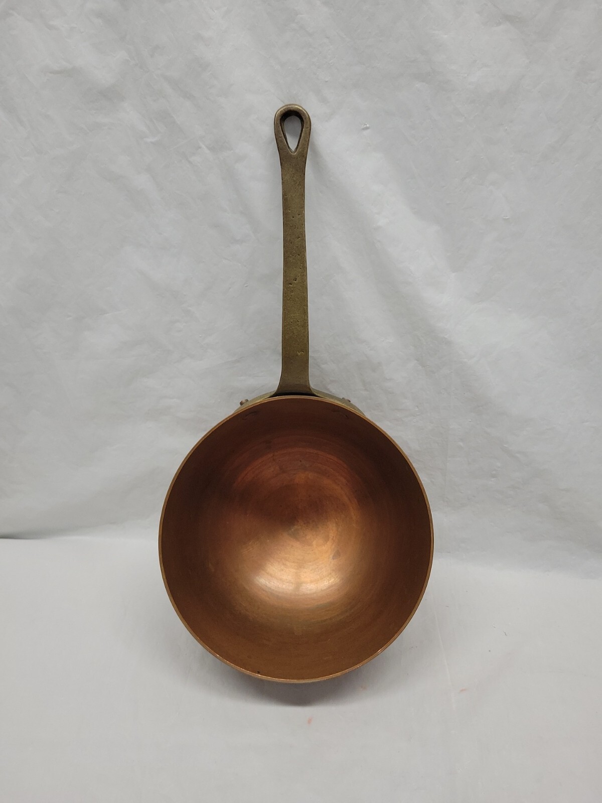 VINTAGE BAZAAR DE LA CUISINE NY/NY 6″ SOLID COPPER POT BRASS HANDLE W/LID #5365