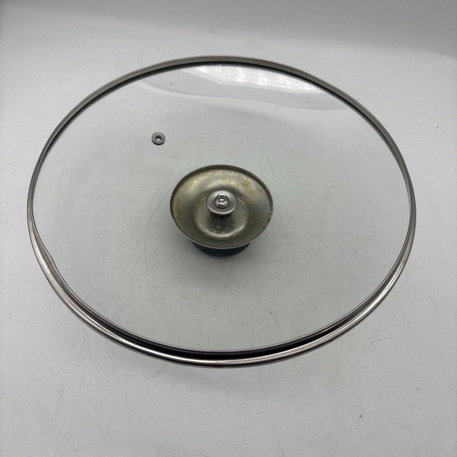 Tempered Glass Replacement Lid 9 5/8” Vented Pot/Pan Plastic Knob