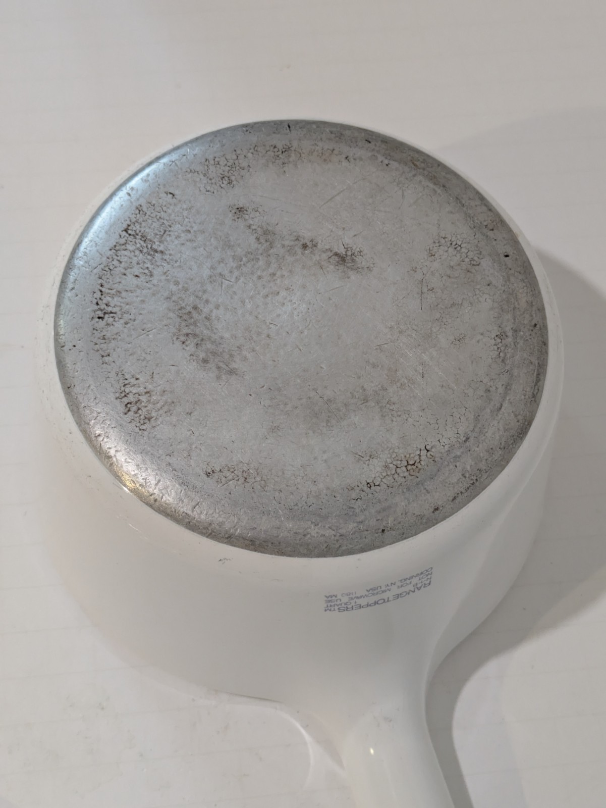 Vintage Corning Ware Rangetoppers N-1-B White 1 Quart Saucepan Pot & Pyrex