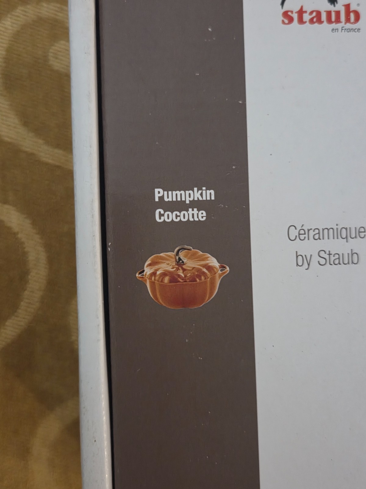 NEW Staub Ceramic .75 Quart 5.7” Pumpkin Cocotte – Burnt Orange