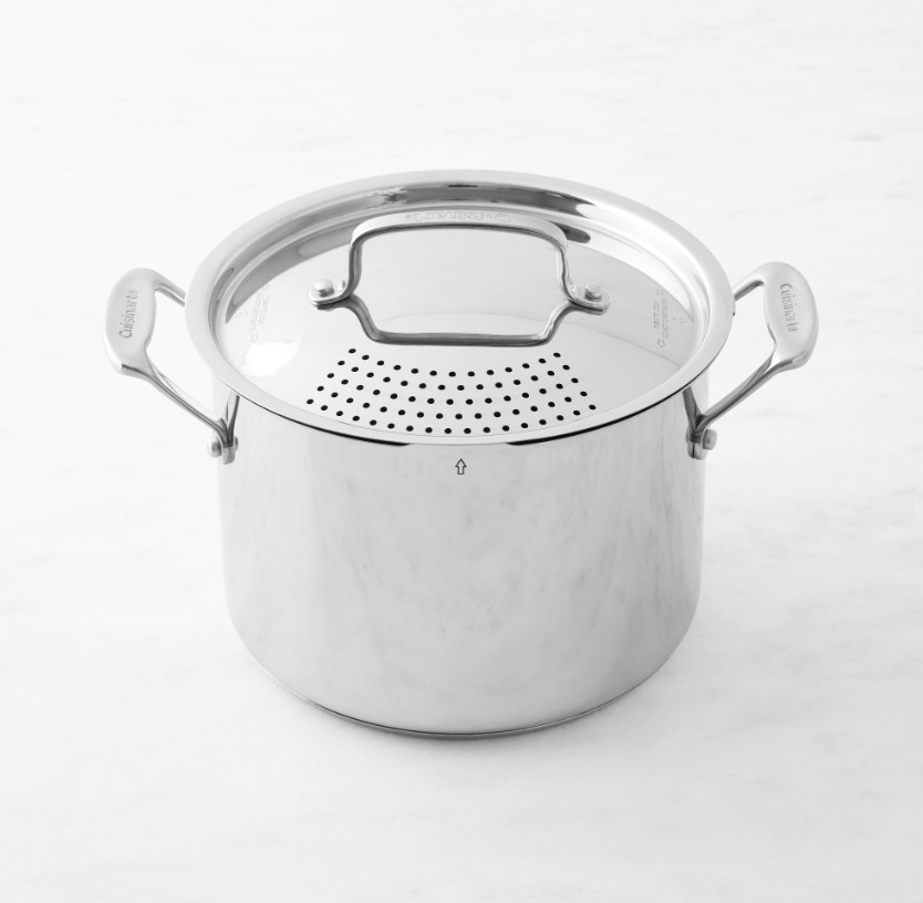 Cuisinart Chef’s Classic Stainless-Steel Pasta Pot with Straining Cover, 6-Qt.