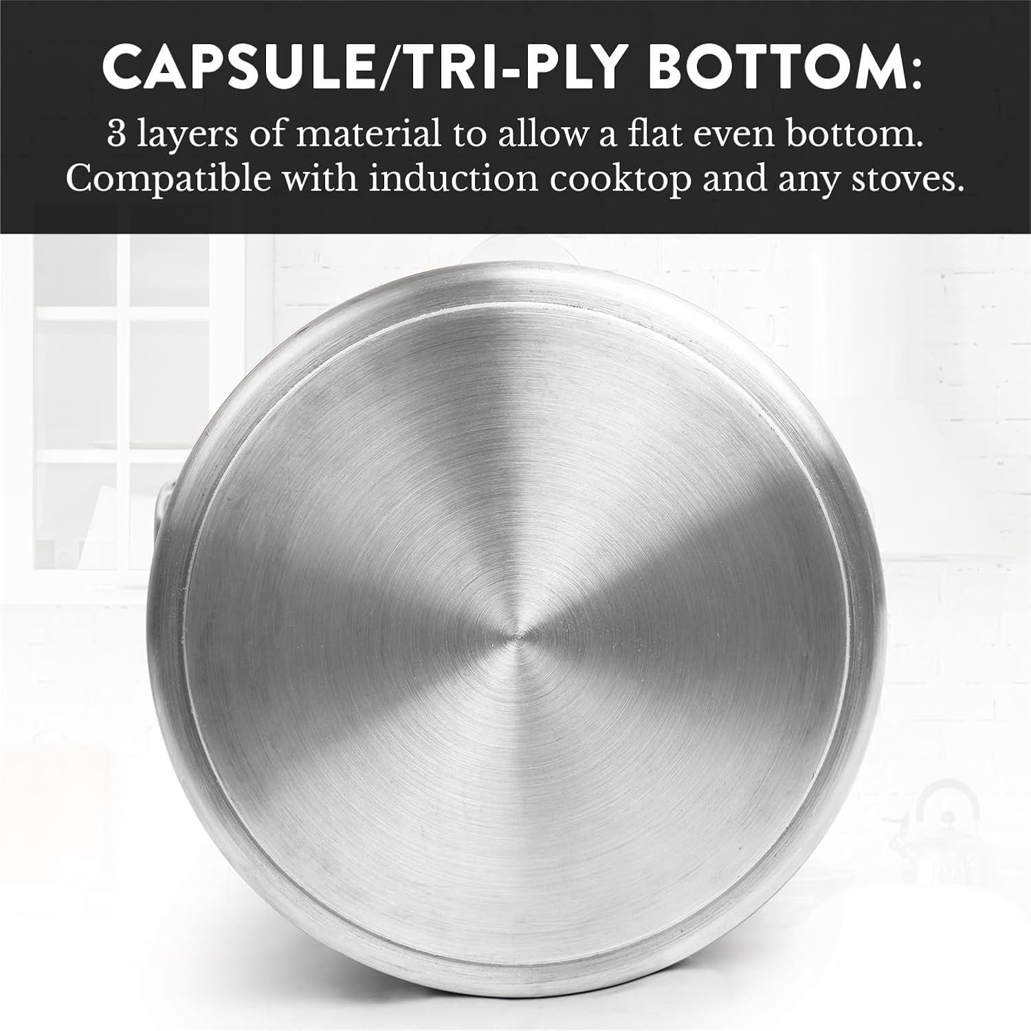 20Qt Stainless Steel Steamer Pot with Rack & Divider – Induction Ready