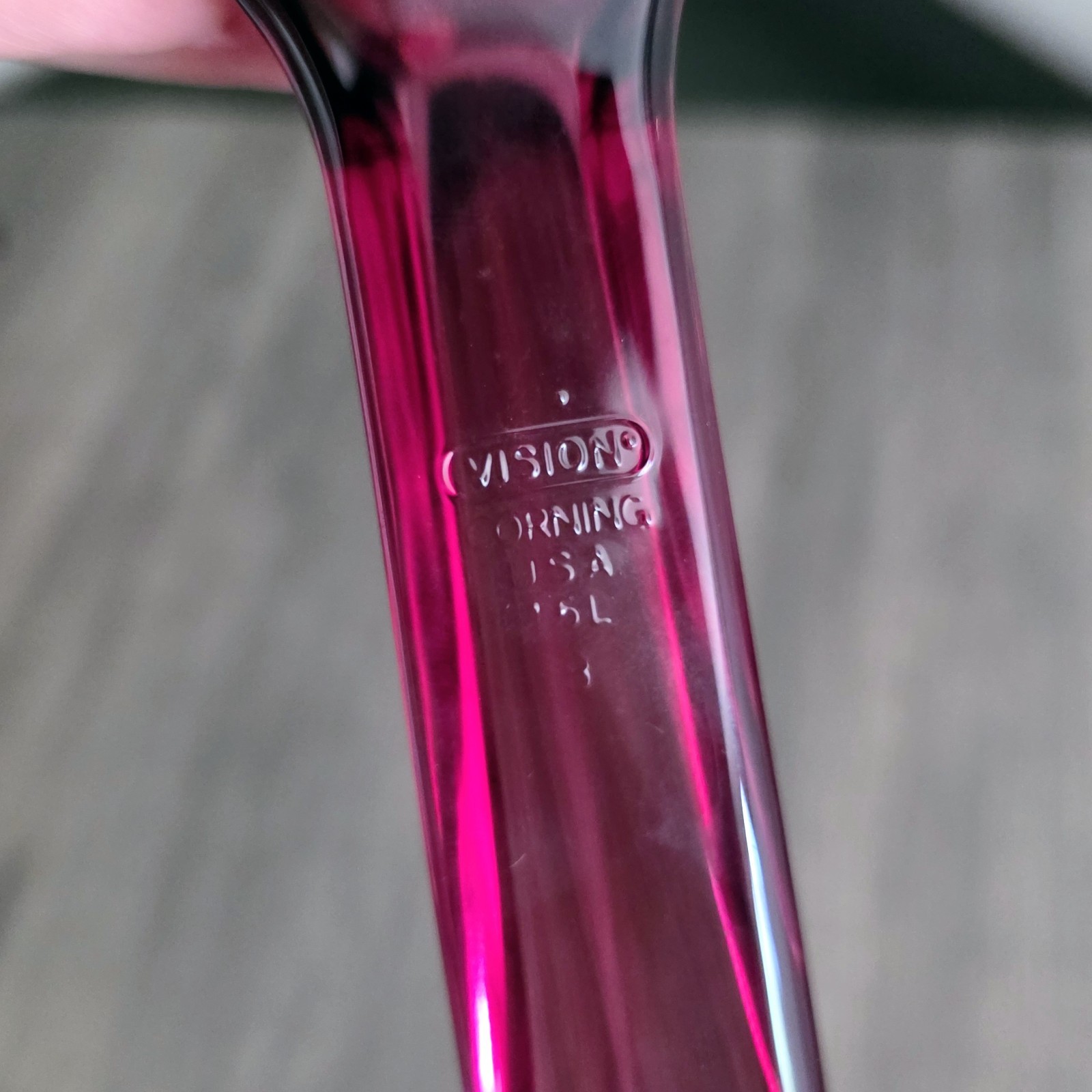 Set of 4 Corning/Pyrex Vision Cranberry Glass Cookware Pans with 3 Lids