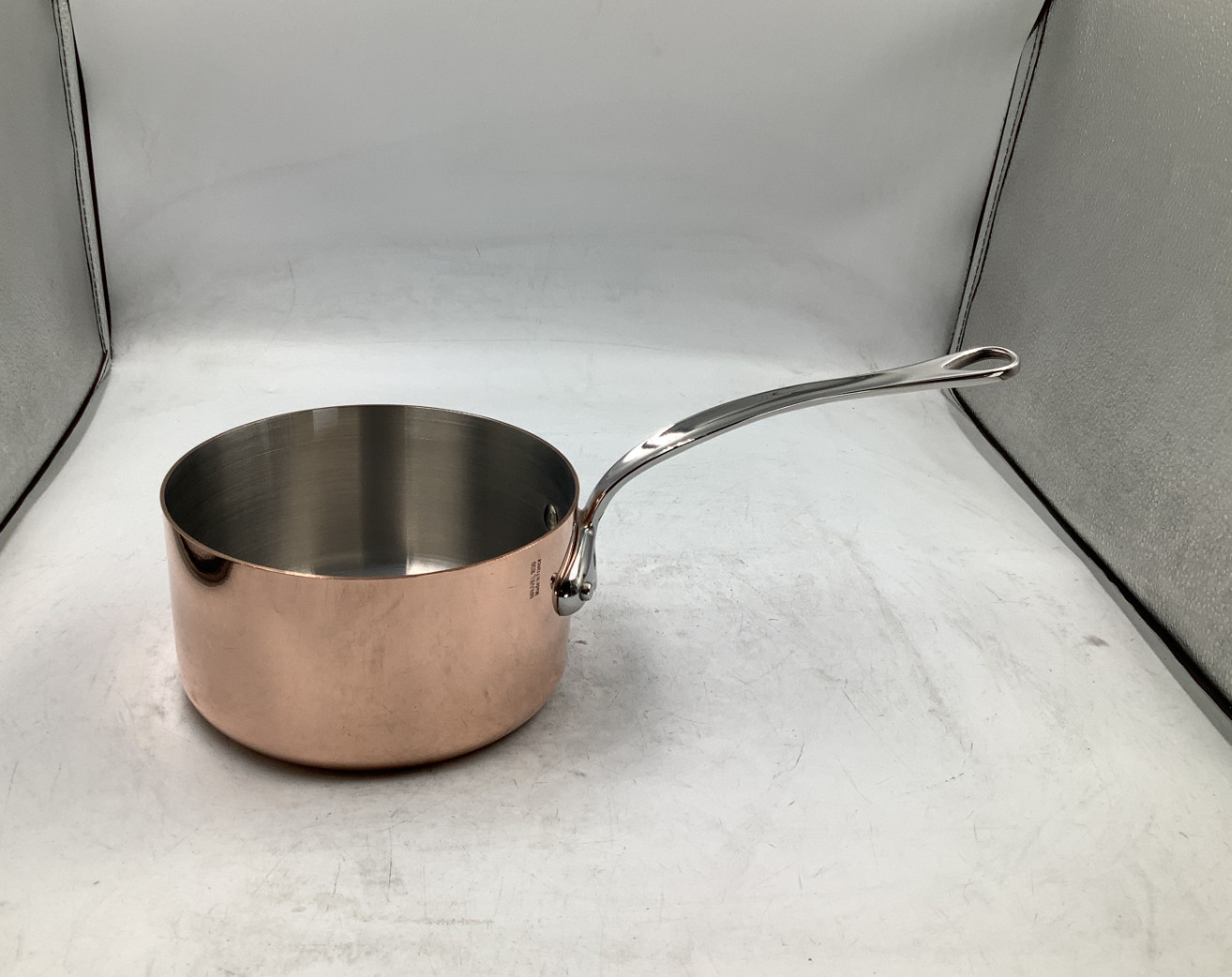 Mauviel M’Heritage 150 S Polished Copper & Stainless Steel Sauce Pan. 1.8-qt.