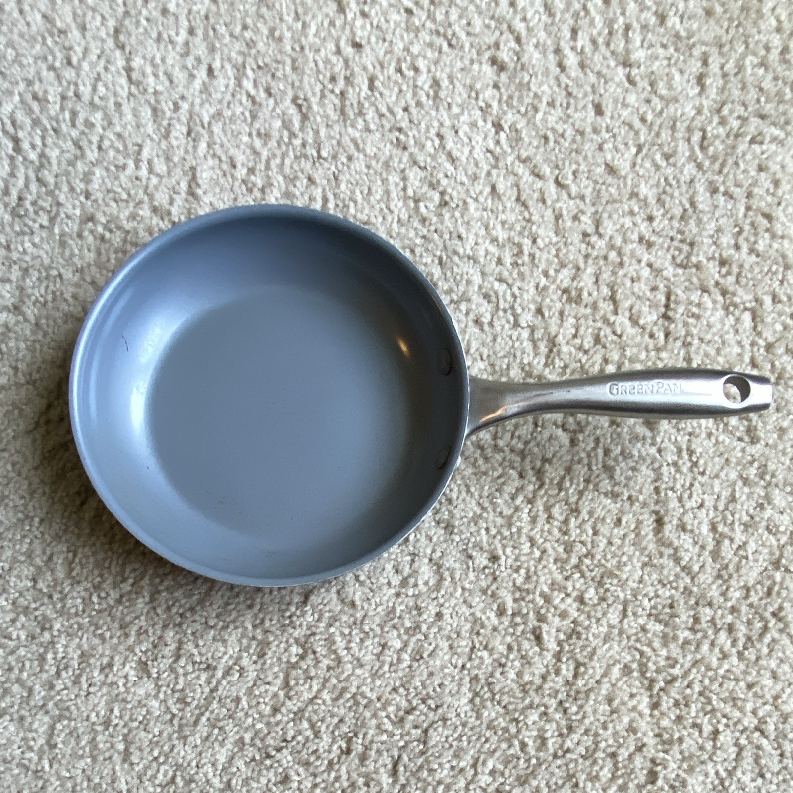 GreenPan 8-Inch Gray Non-Stick Frying Pan Metal Induction Long Handle