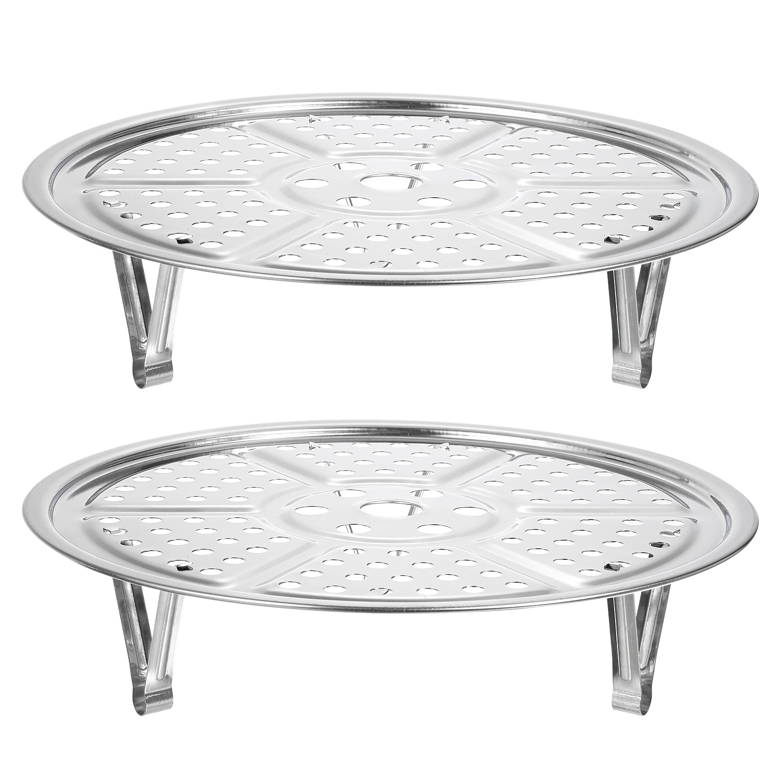 2Set Stainless Steel Steamer Rack 8.6 Inch Insert Stock Pot Steaming Tray