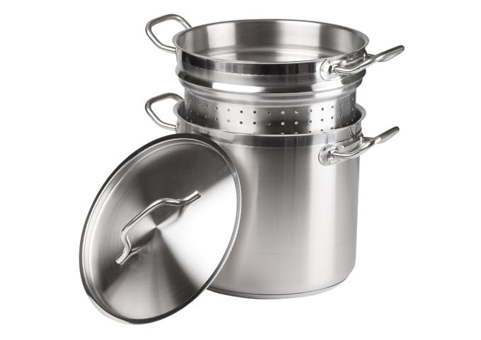 Winco 12qt S/S Steamer/Pasta Cooker