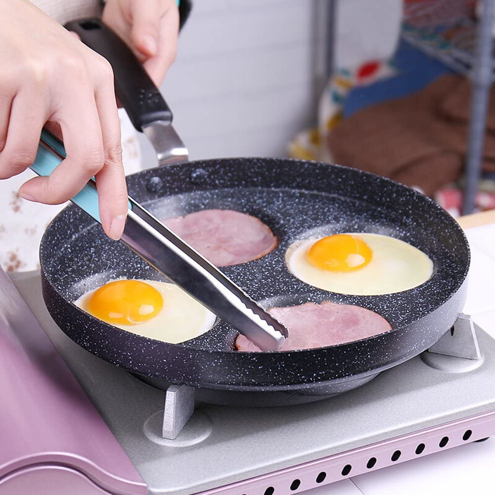 Egg Frying Pan Non Stick Egg Cooker Pan 4 Cup Aluminum NEW
