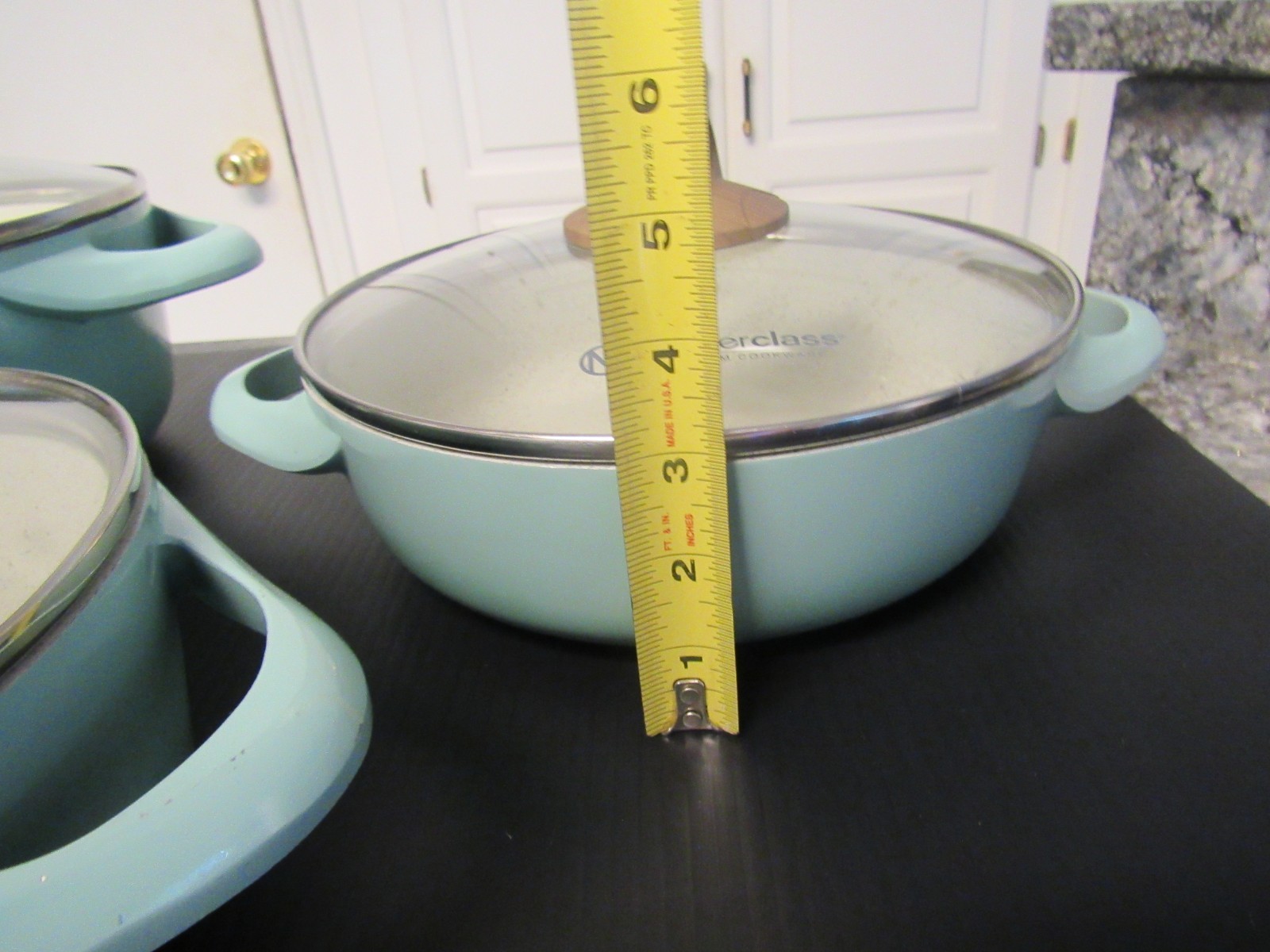 Lot of 3 Masterclass Premium Cookware Pots – Pans with Lids