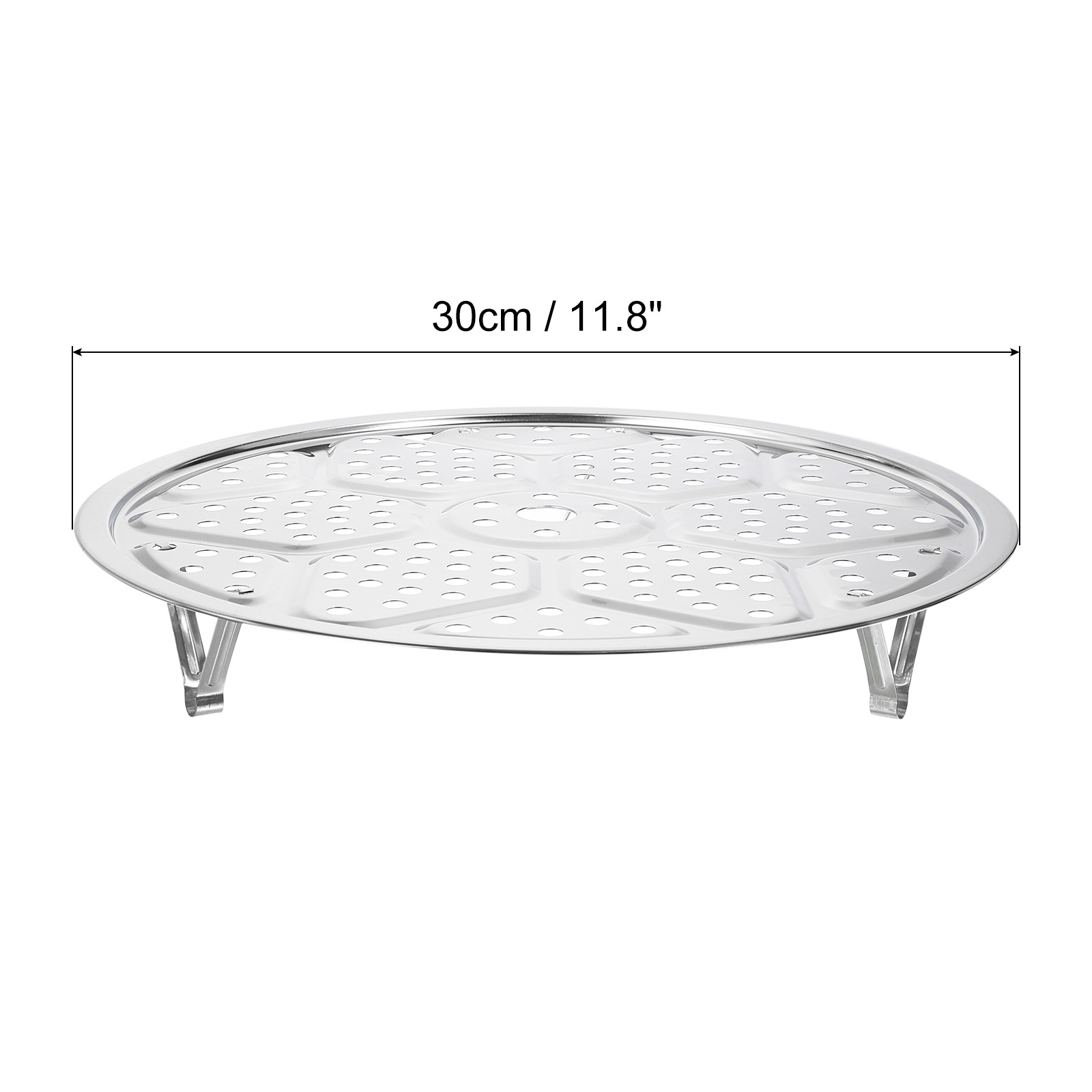 2X Stainless Steel Steamer Rack 11.8″ Insert Stock Pot Steaming Tray