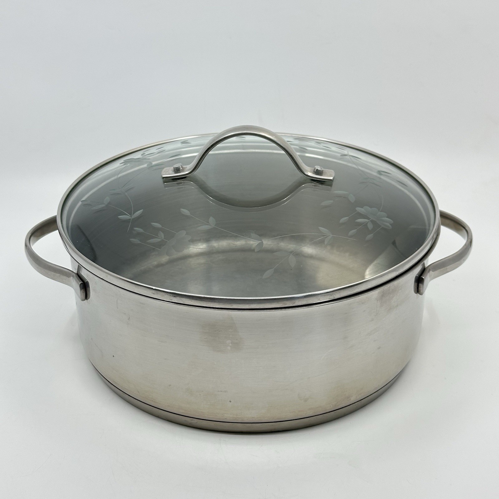 Princess House Heritage Stainless Steel 4 Qt Casserole Pan W/ Lid.