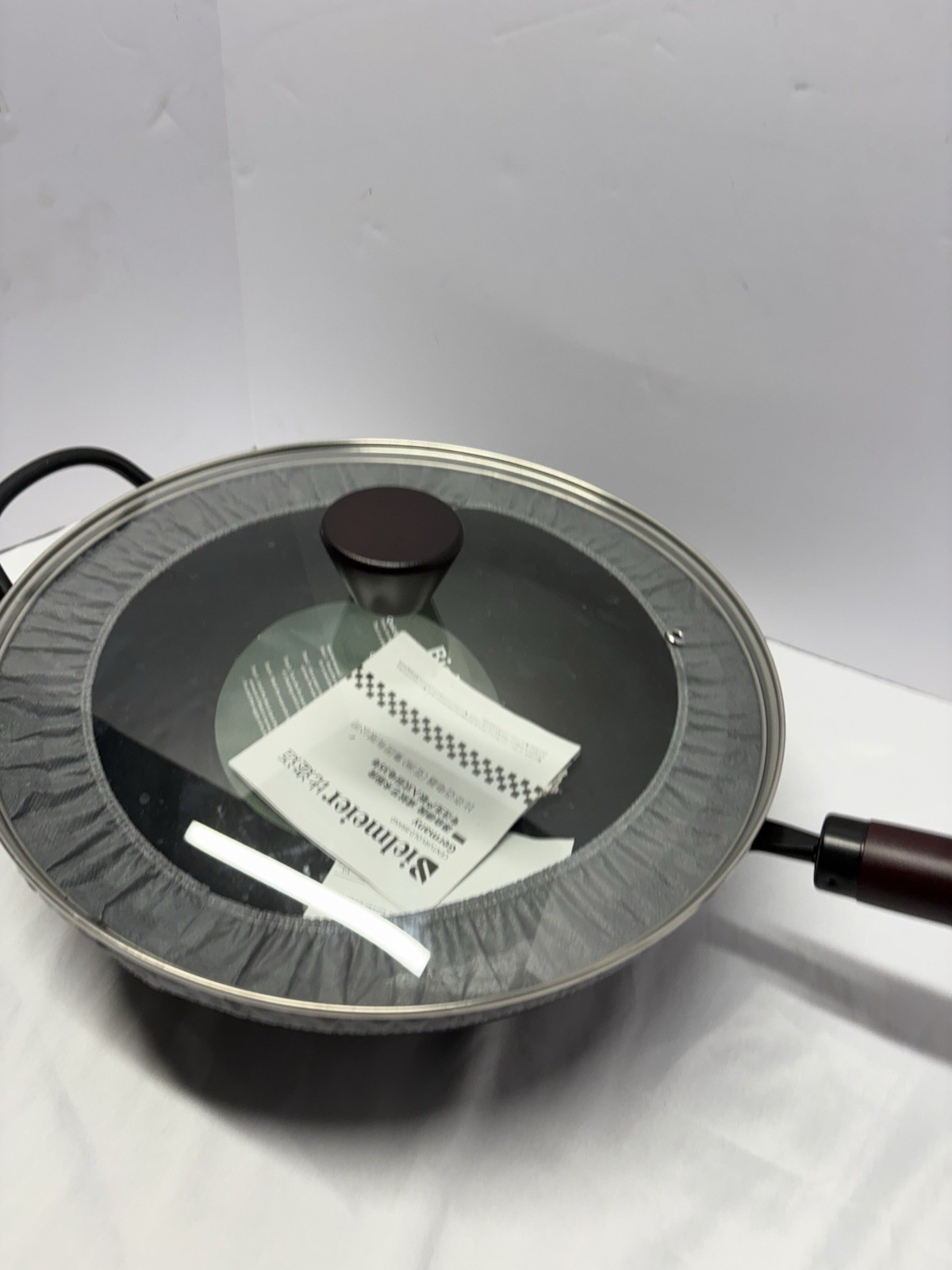 12-inch, Carbon Steel, Wok With Lid, Black Matte