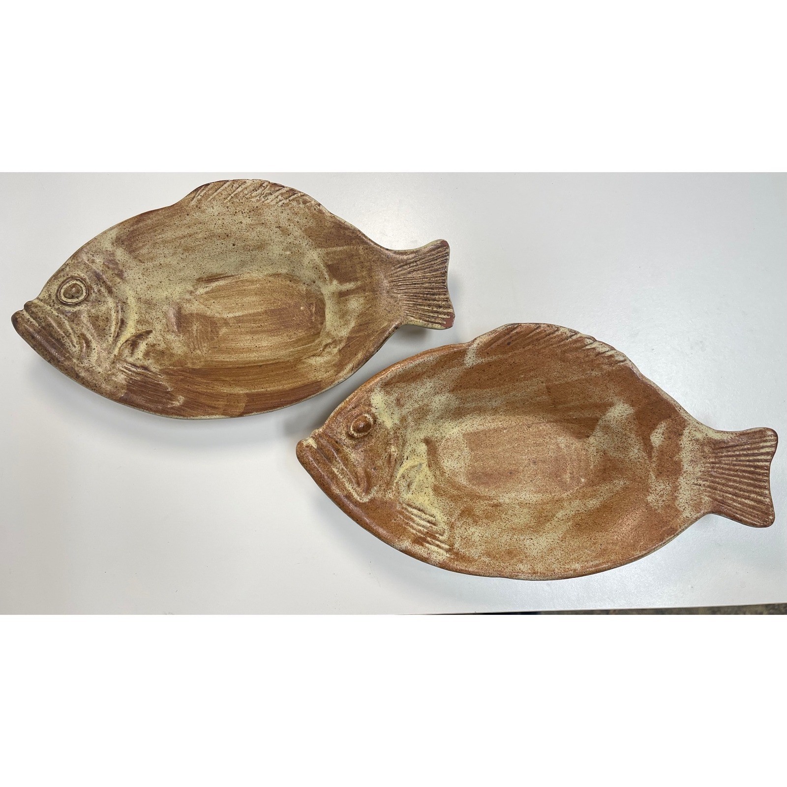 VTG Ovenware by Thora Terracotta Fish Baking Dishes Pottery Stoneware Set of 2