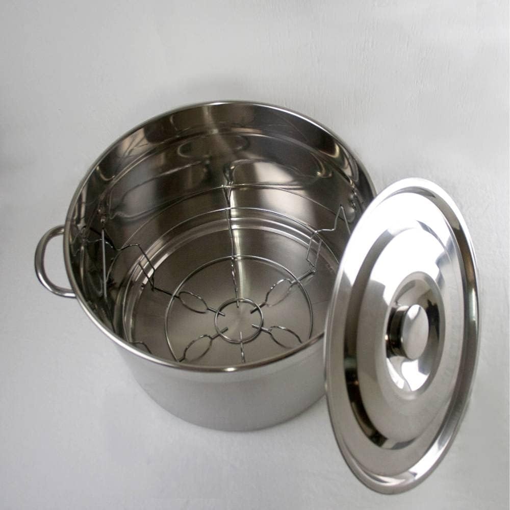 Stainless Water Bath Canner Stockpot W/ Canning Rack 20 Quart